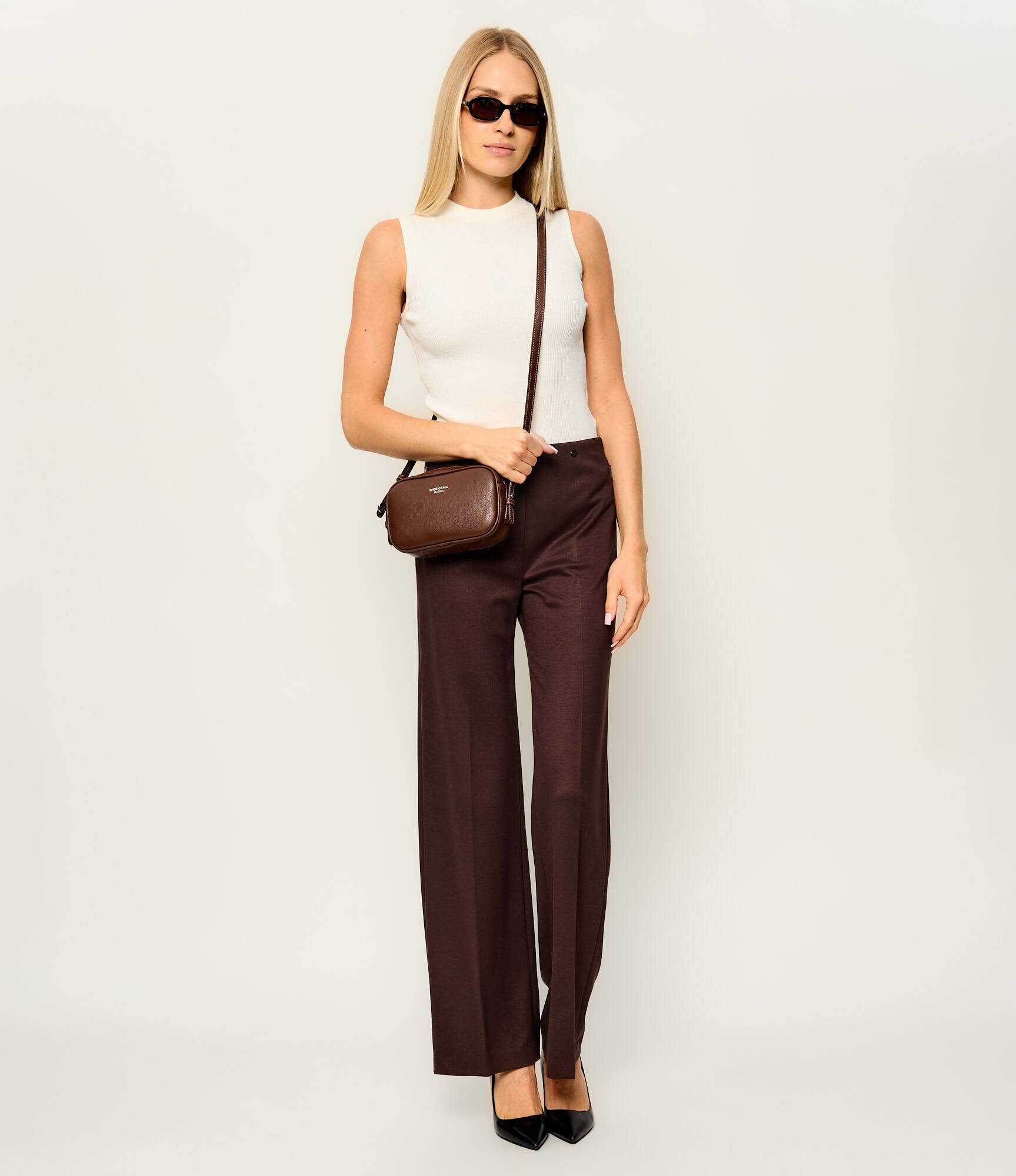 Weekend MaxMara De piele geantă poștaș Wkasnob