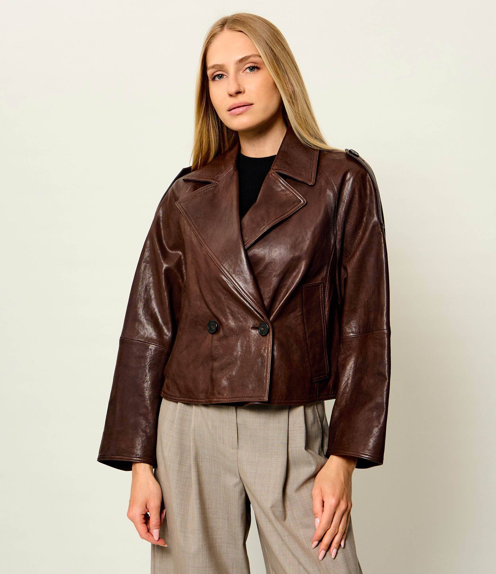 Weekend MaxMara Geacă de piele Wkdfelino | Relaxed fit