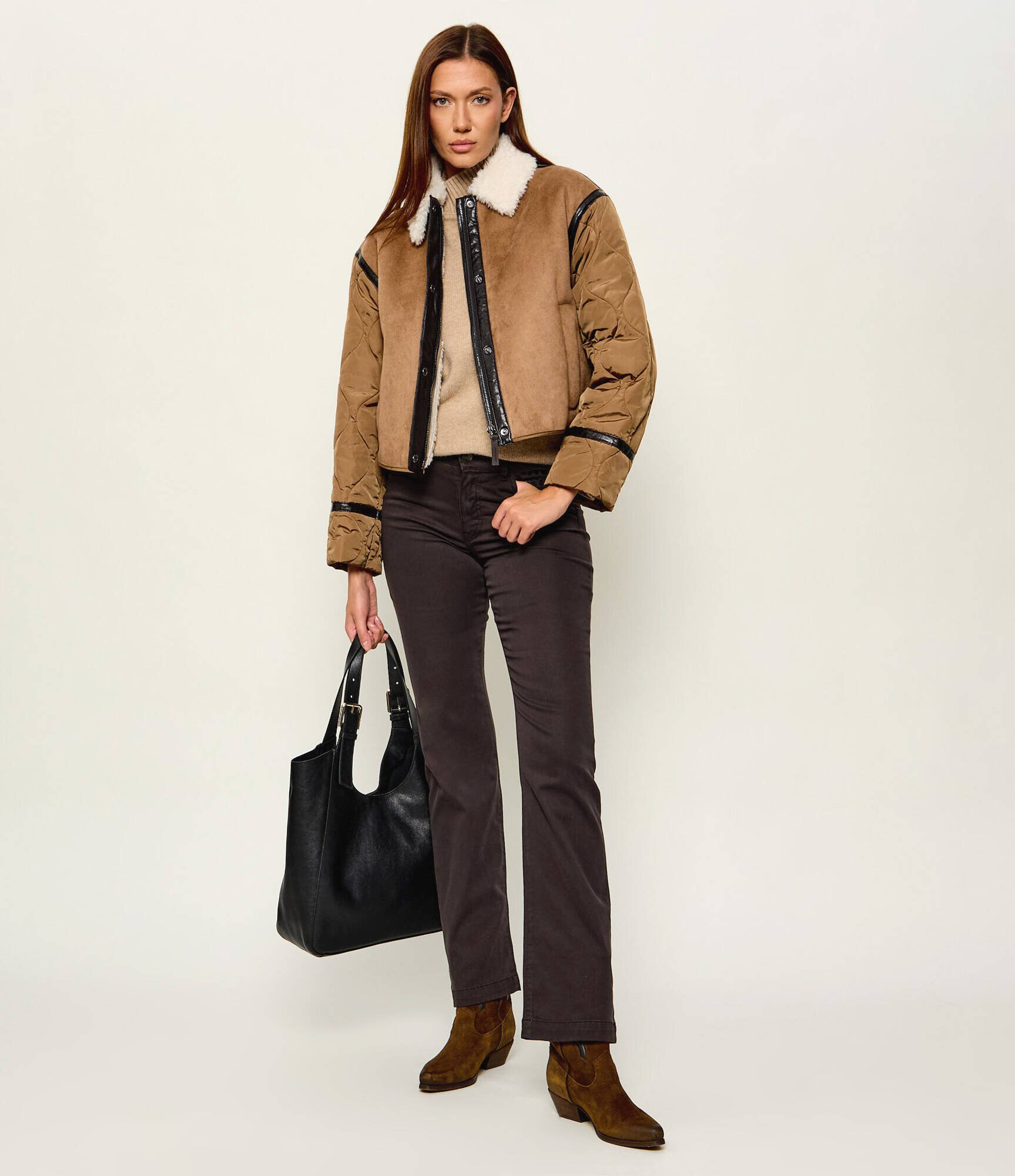 Weekend MaxMara Geacă Gessati | Cropped Fit | shearling