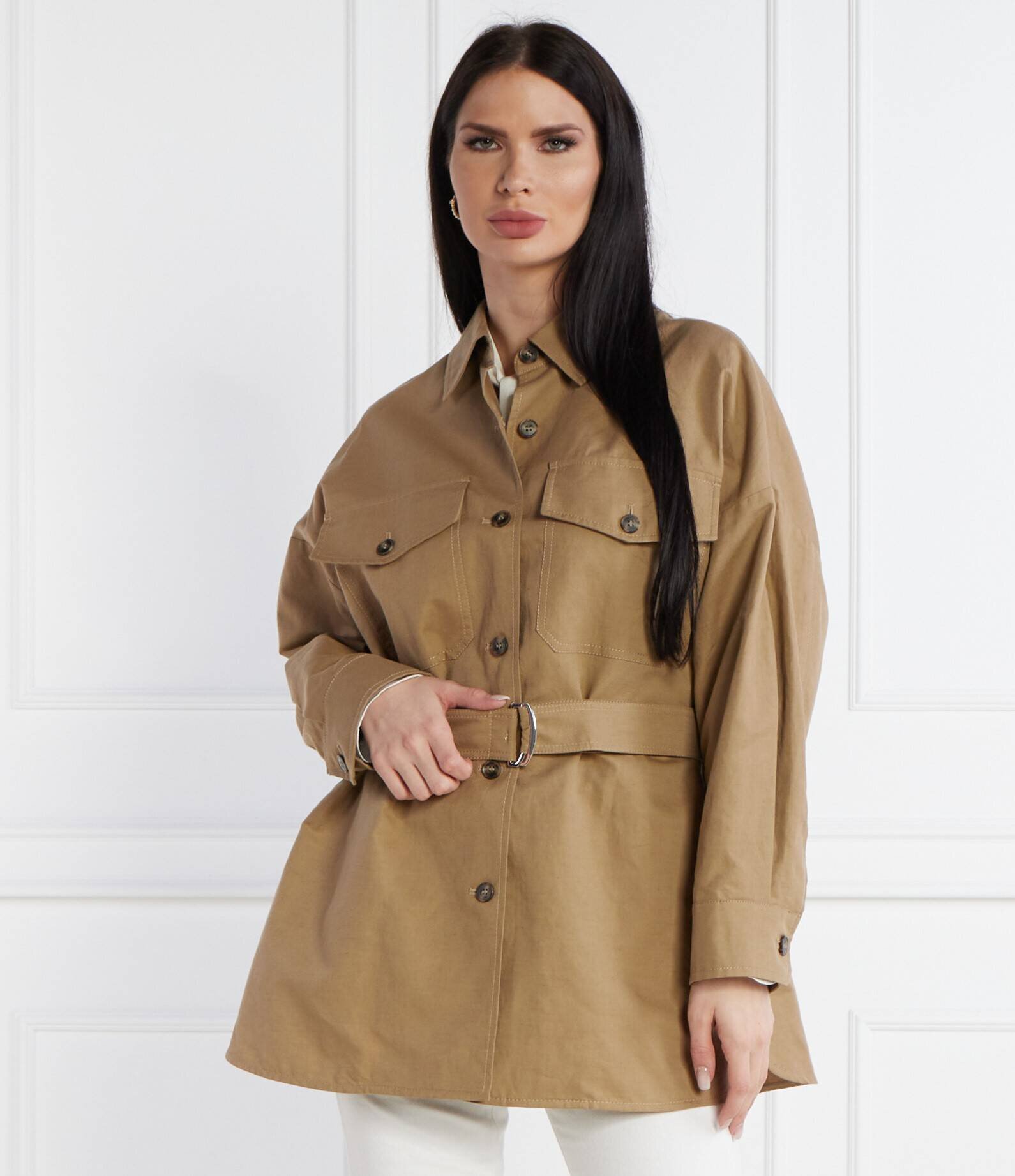 Weekend MaxMara Geacă Vicario | Relaxed fit | cu adaos de in
