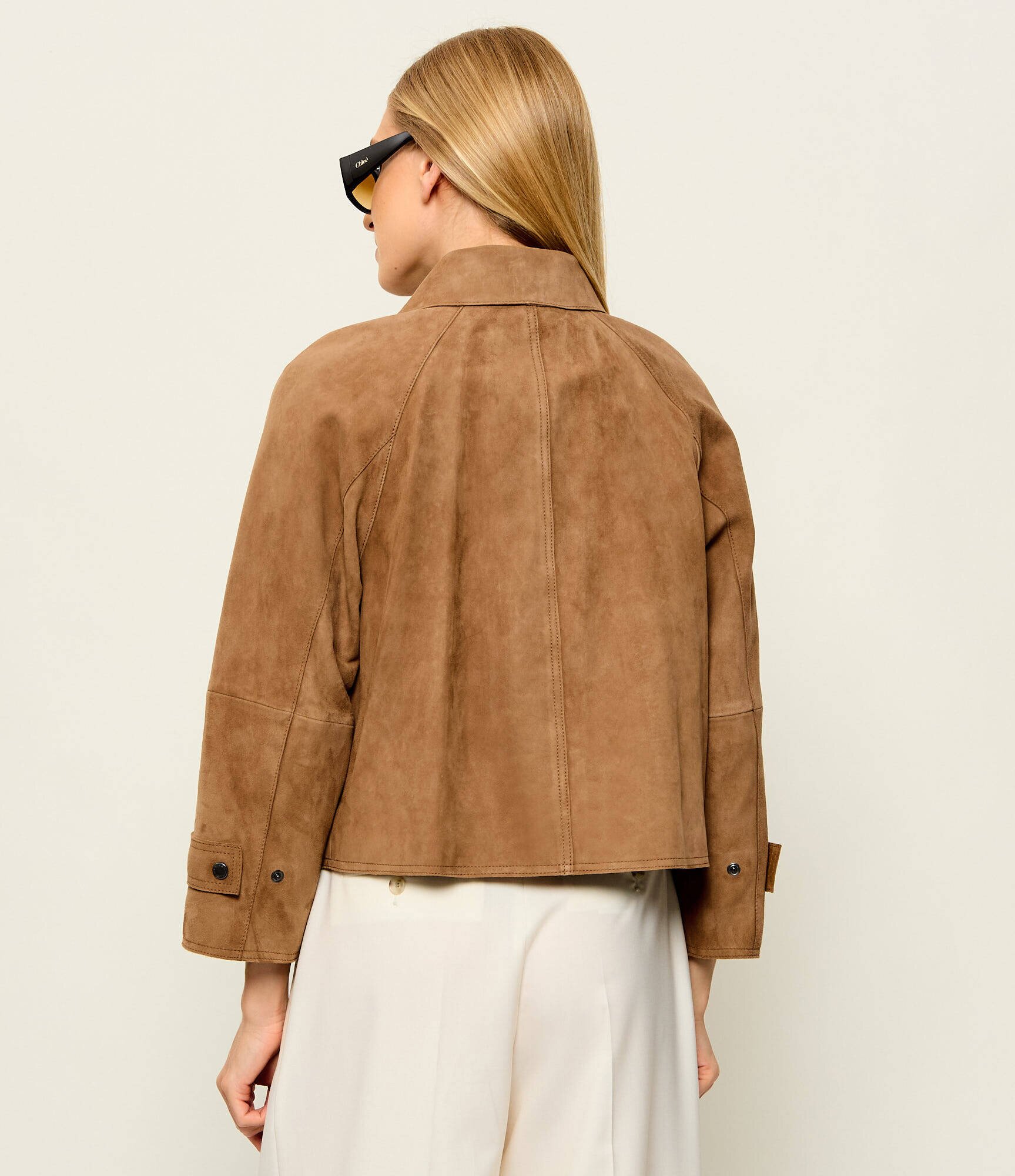 Weekend MaxMara Geacă Wkdabito | Relaxed fit | piele întoarsă