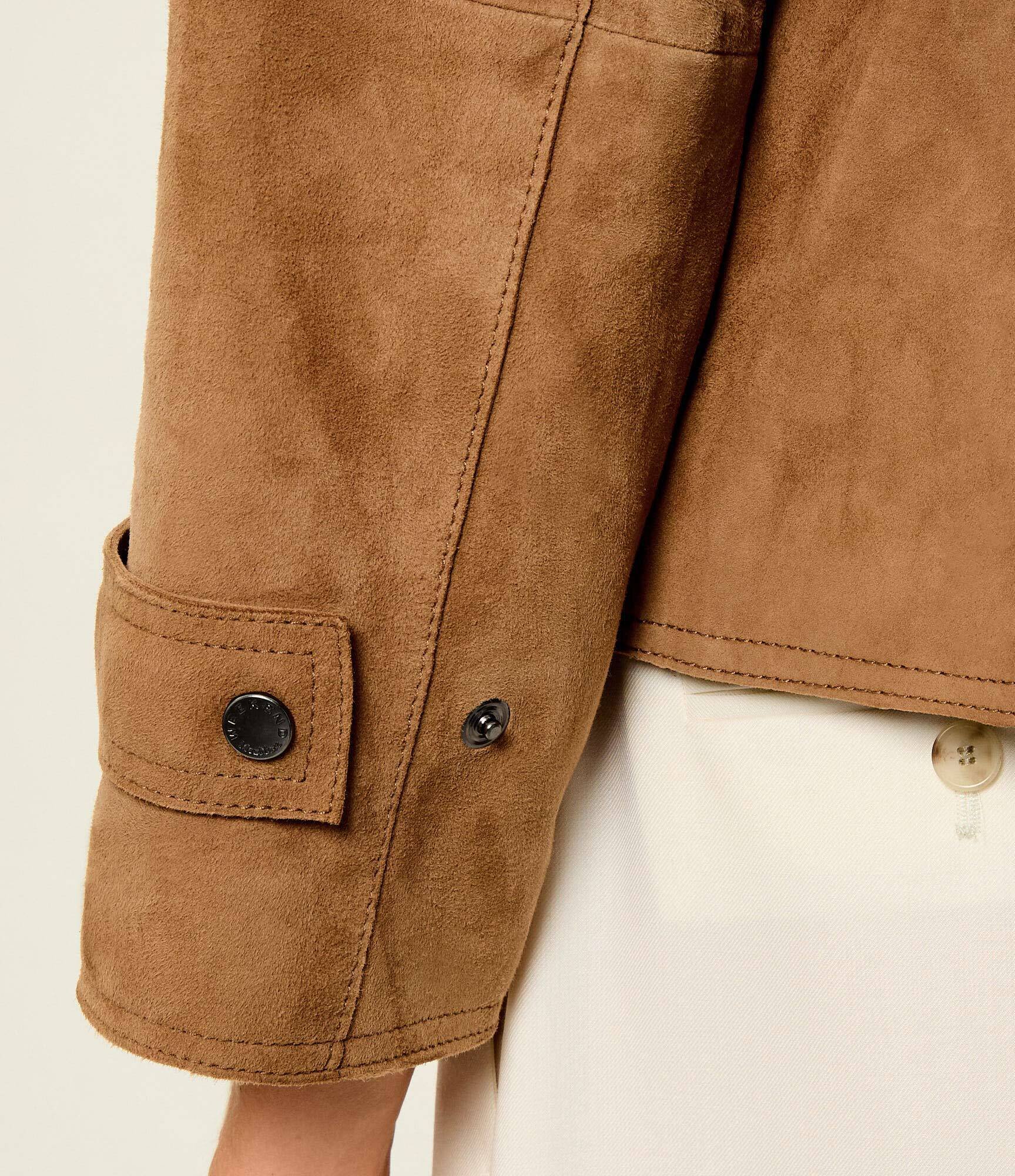 Weekend MaxMara Geacă Wkdabito | Relaxed fit | piele întoarsă