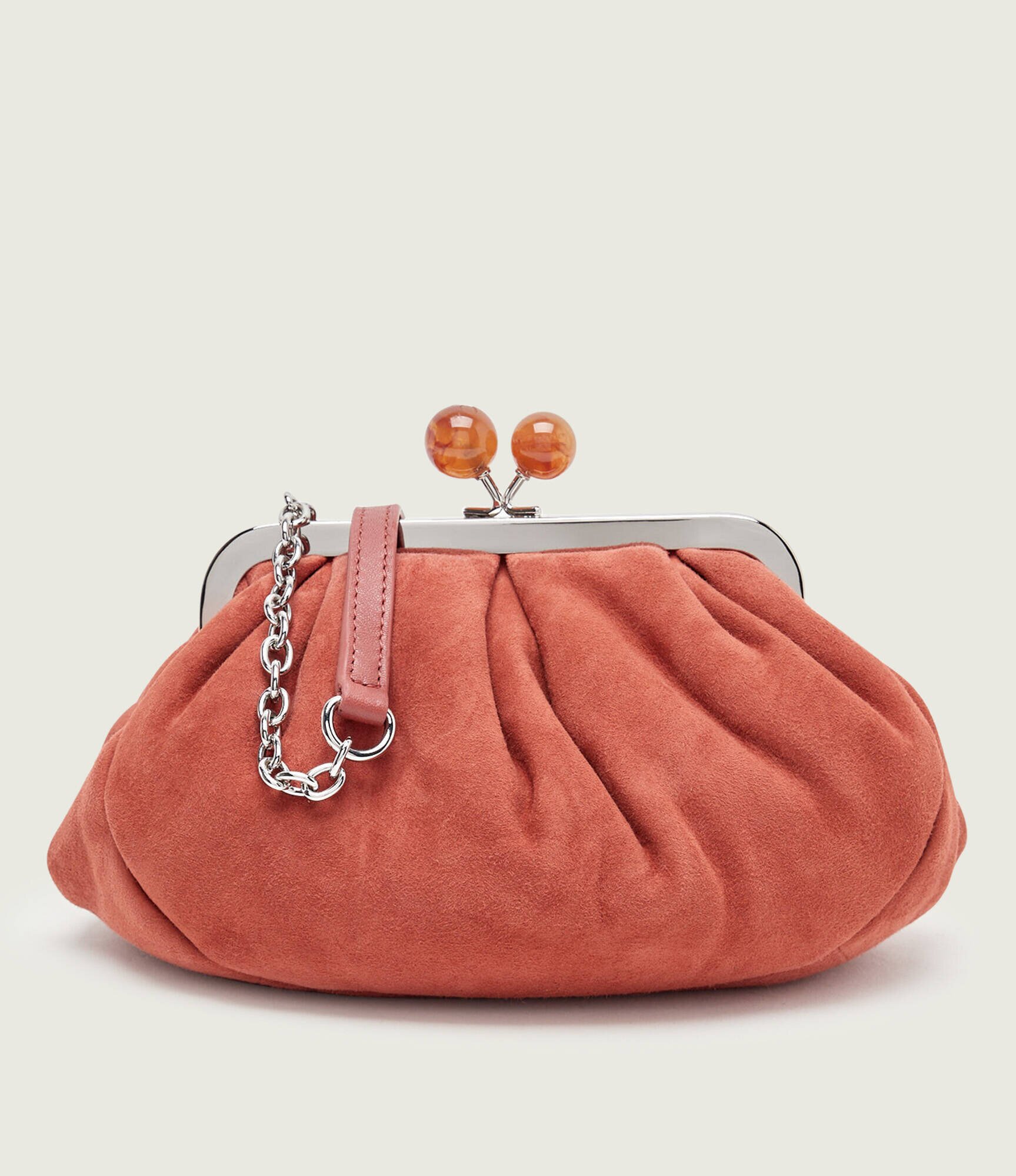Weekend MaxMara Geantă pe umăr Wkavalois Pasticcino | piele întoarsă