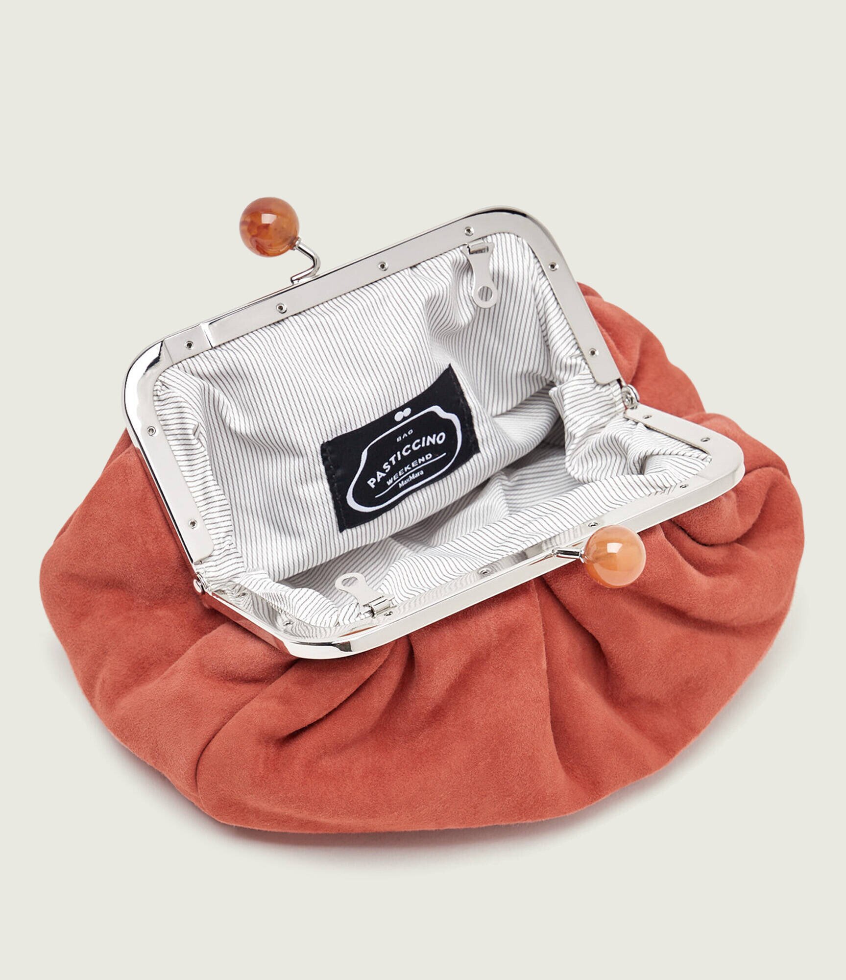 Weekend MaxMara Geantă pe umăr Wkavalois Pasticcino | piele întoarsă