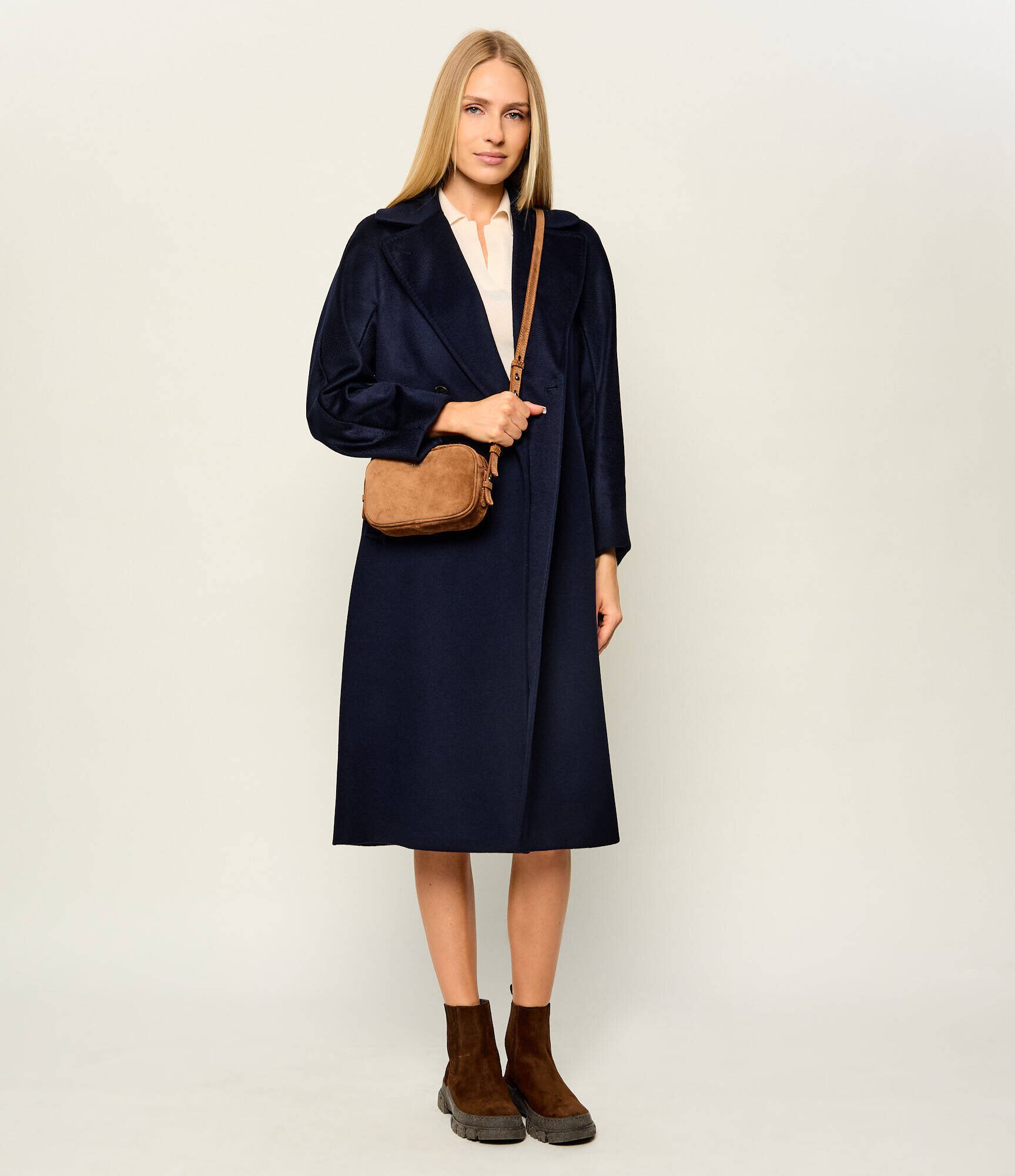 Weekend MaxMara Geantă poștaș Wkastruzzo | piele întoarsă