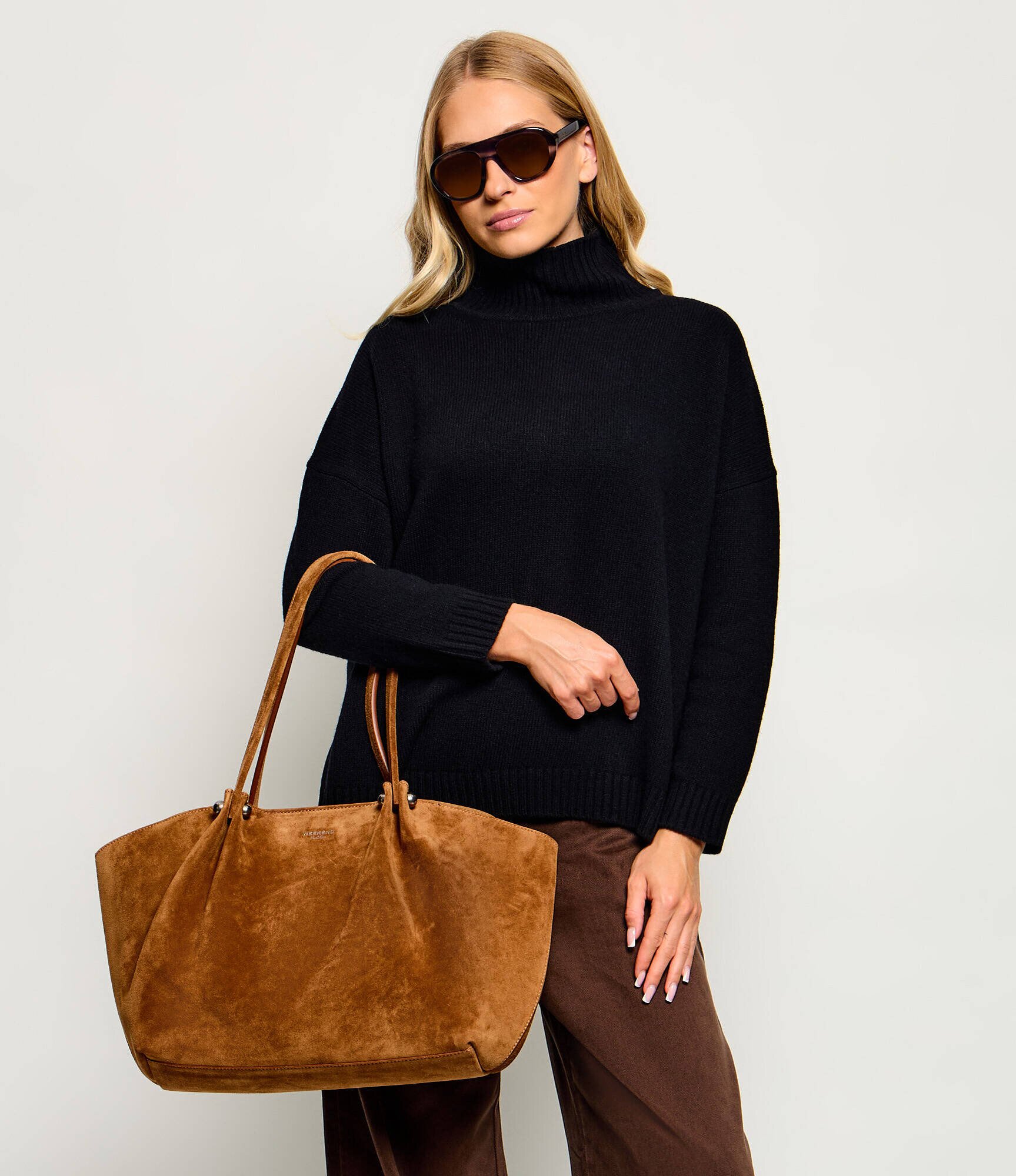 Weekend Max Mara Geantă shopper + borsetă Wkapesi | piele întoarsă