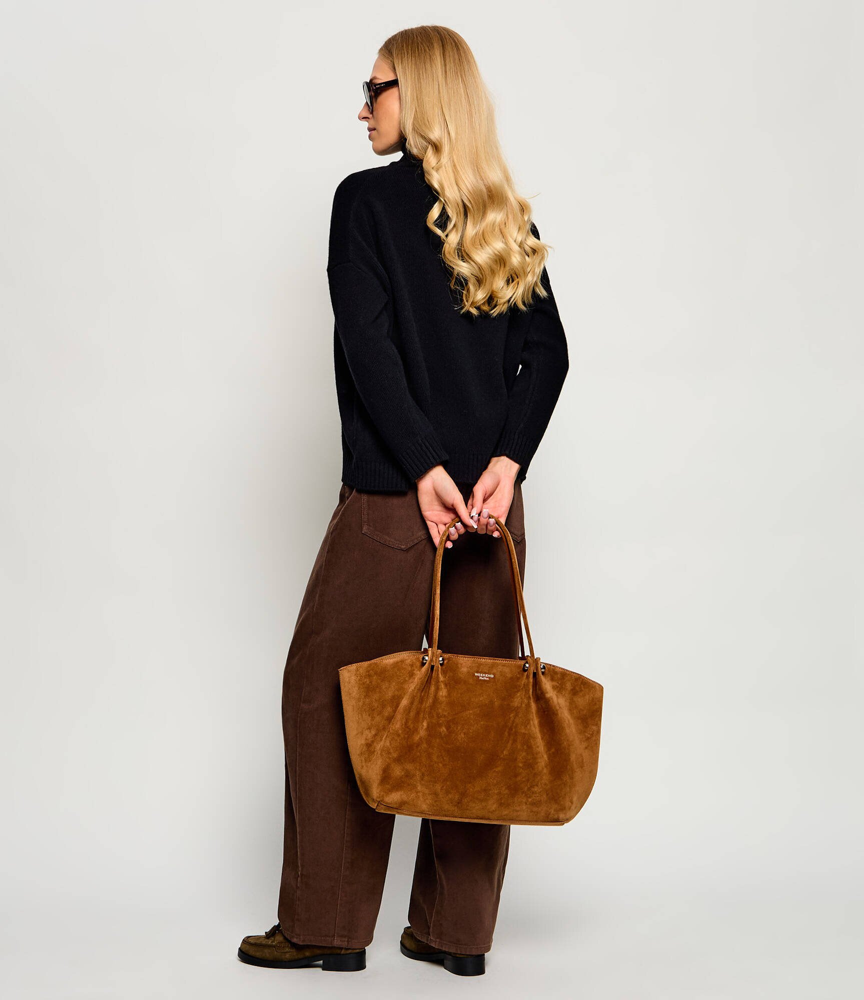 Weekend Max Mara Geantă shopper + borsetă Wkapesi | piele întoarsă