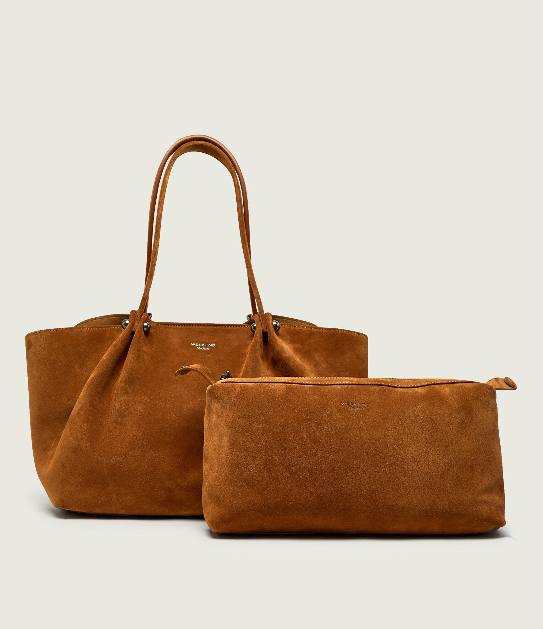 Weekend Max Mara Geantă shopper + borsetă Wkapesi | piele întoarsă