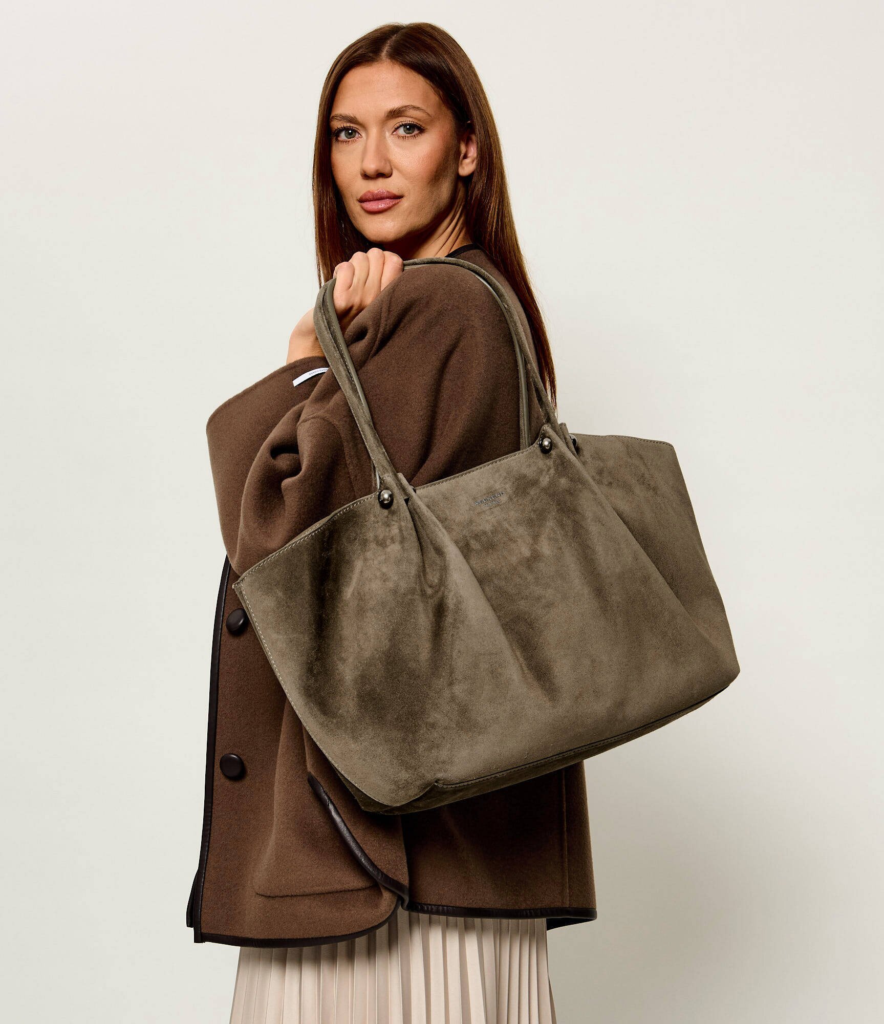 Weekend Max Mara Geantă shopper + borsetă Wkapesi | piele întoarsă