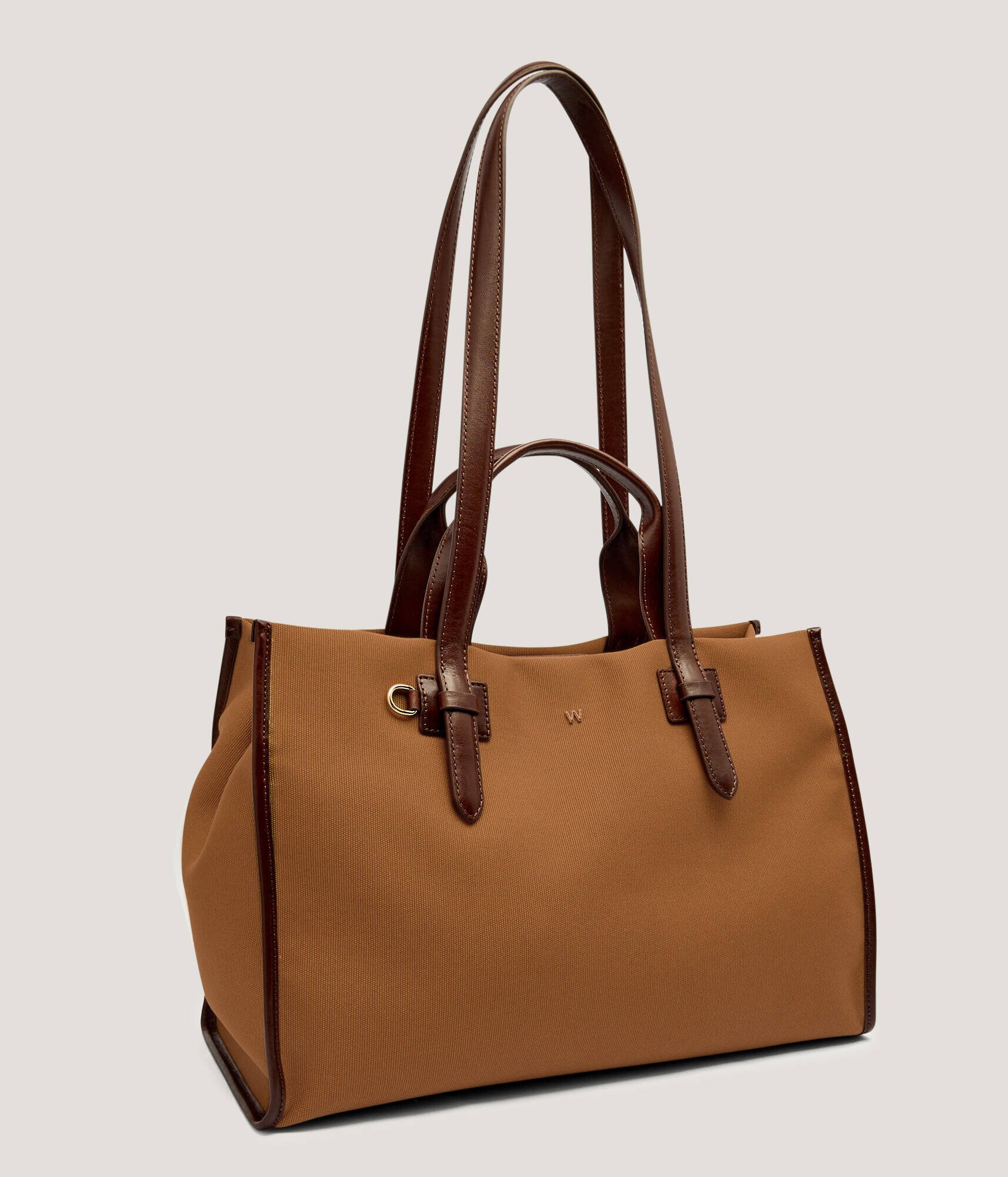 Weekend MaxMara Geantă shopper Gianna cu adaos de piele