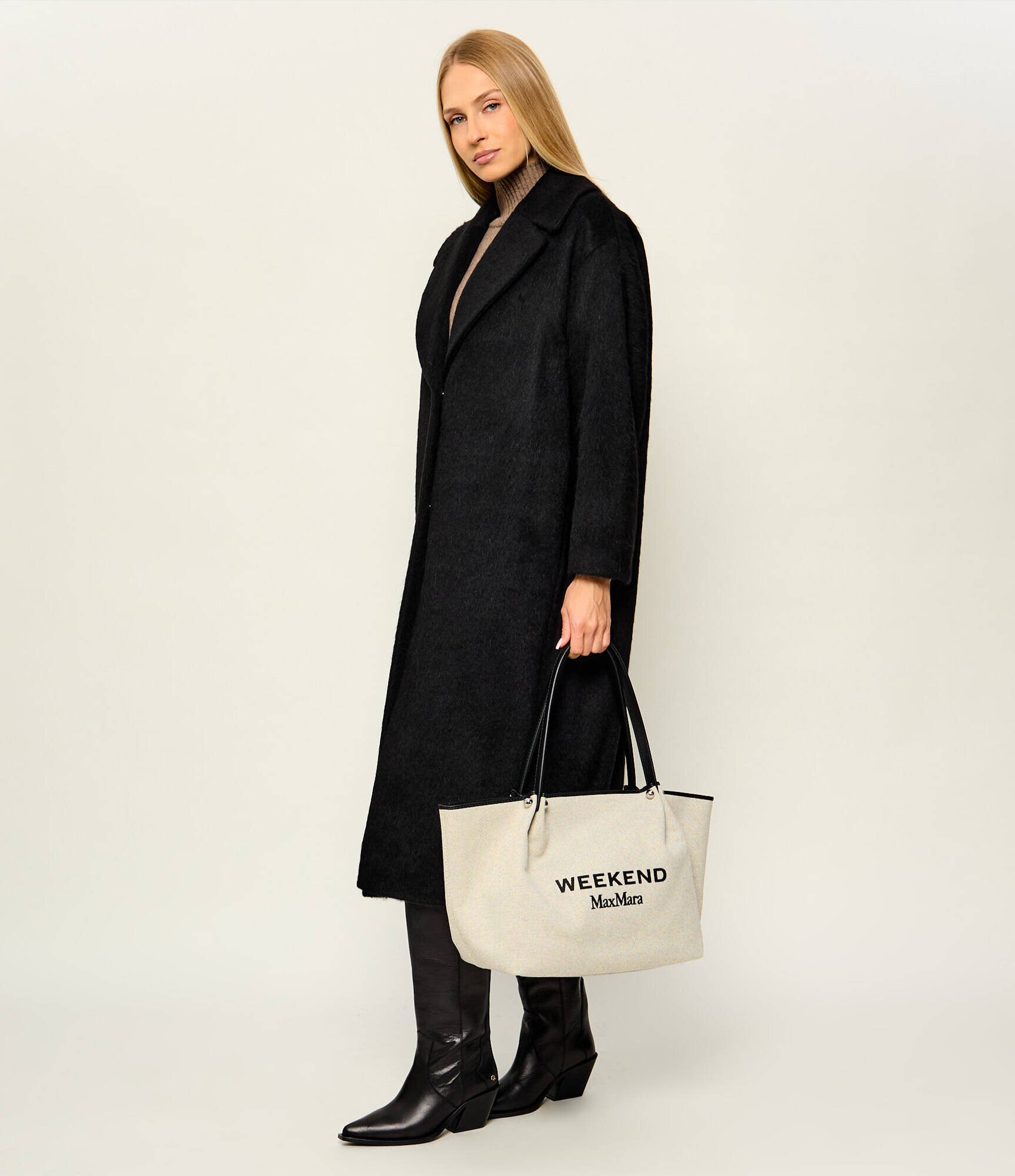 Weekend MaxMara Geantă shopper Wkagetto cu adaos de piele