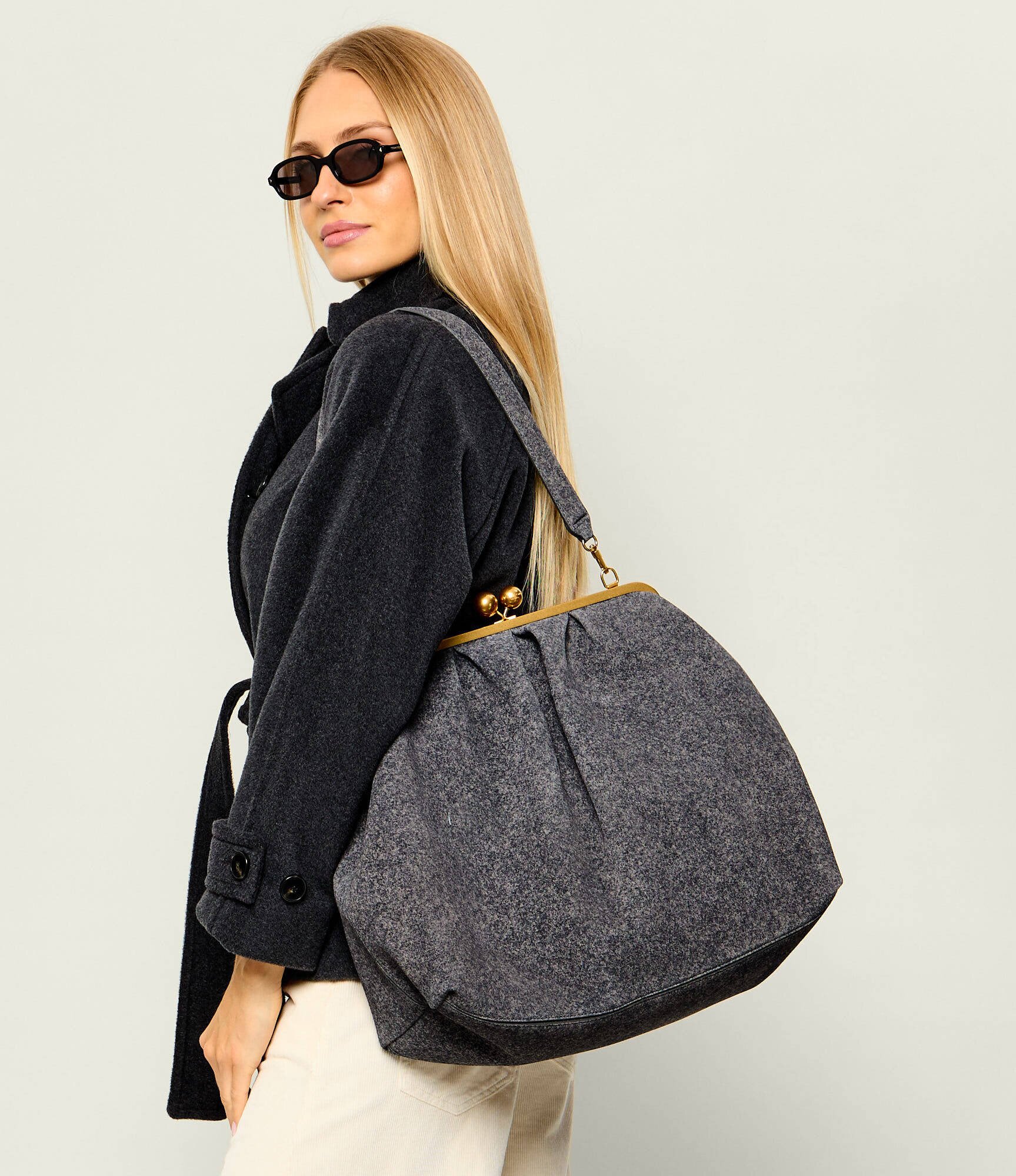 Weekend MaxMara Geantă shopper Wkautile Pasticcino| Weekend Max Mara x Robert Rabensteiner | piele întoarsă