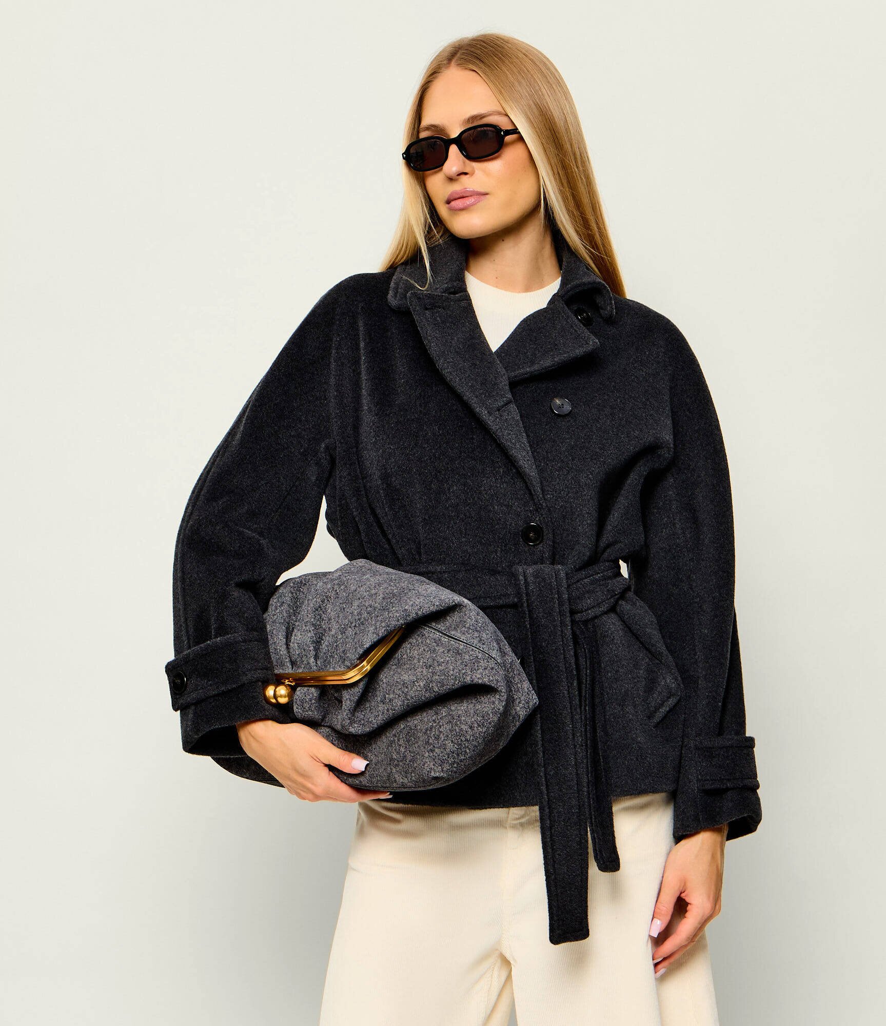Weekend MaxMara Geantă shopper Wkautile Pasticcino| Weekend Max Mara x Robert Rabensteiner | piele întoarsă
