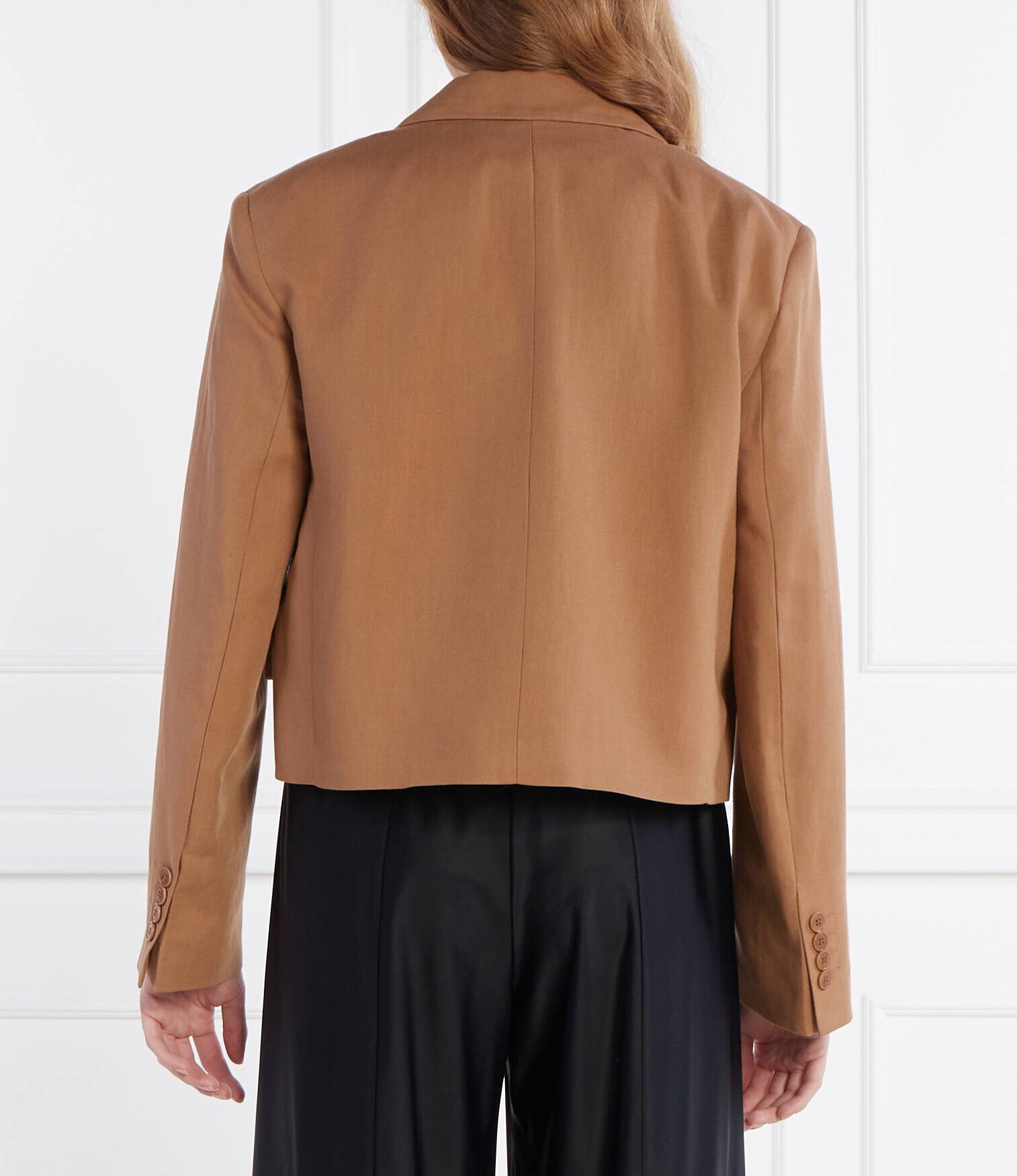Weekend MaxMara Jachetă | Cropped Fit | cu adaos de in