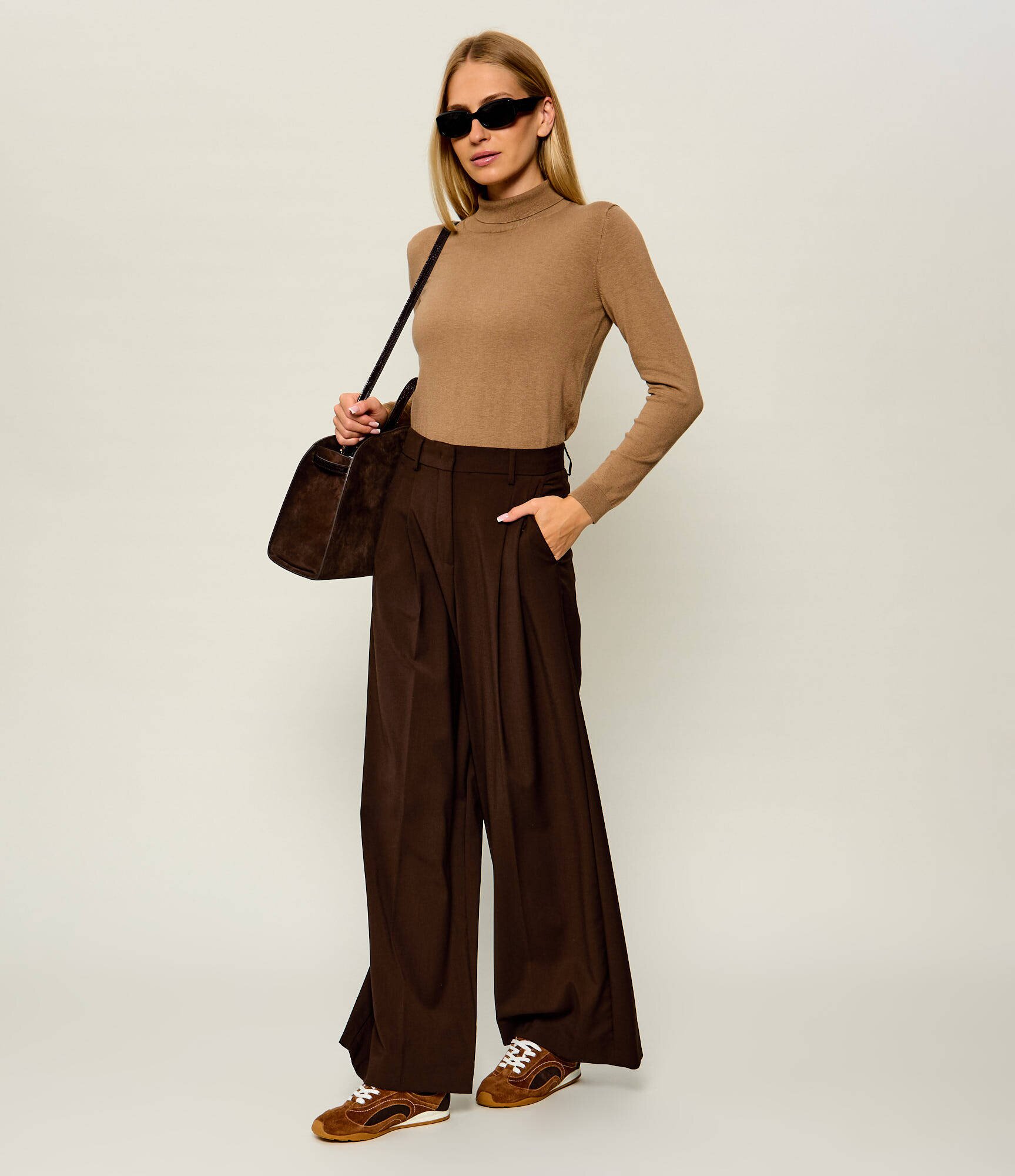 Weekend MaxMara Maletă Wkdkiku | regular fit | cu adaos de mătase și lână