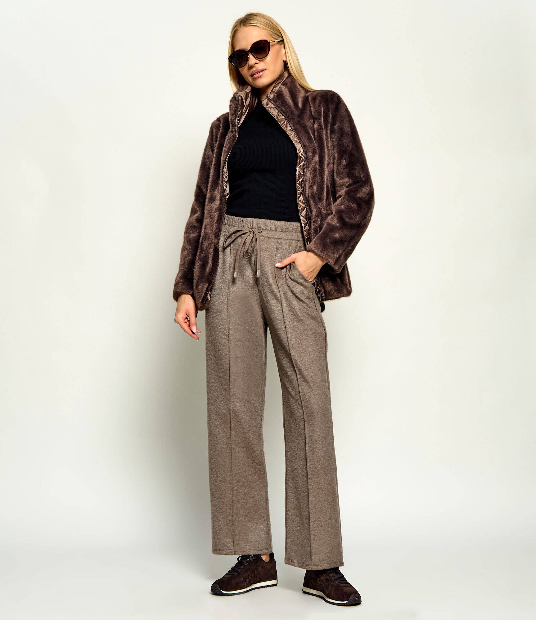 Weekend MaxMara Pantaloni de tricot Wkdtenda | regular fit cu adaos de lână