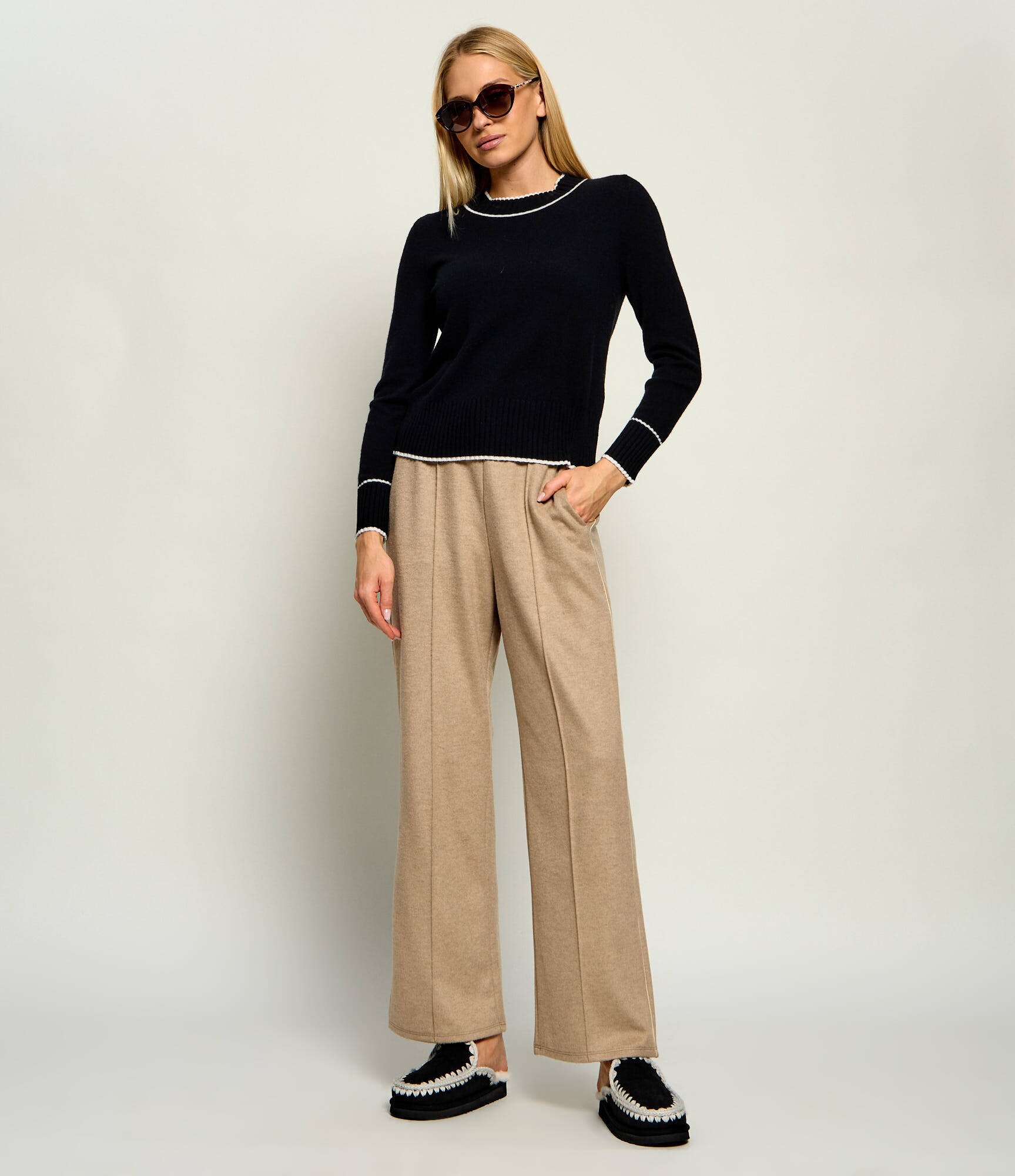 Weekend MaxMara Pantaloni de tricot Wkdtenda | regular fit cu adaos de lână