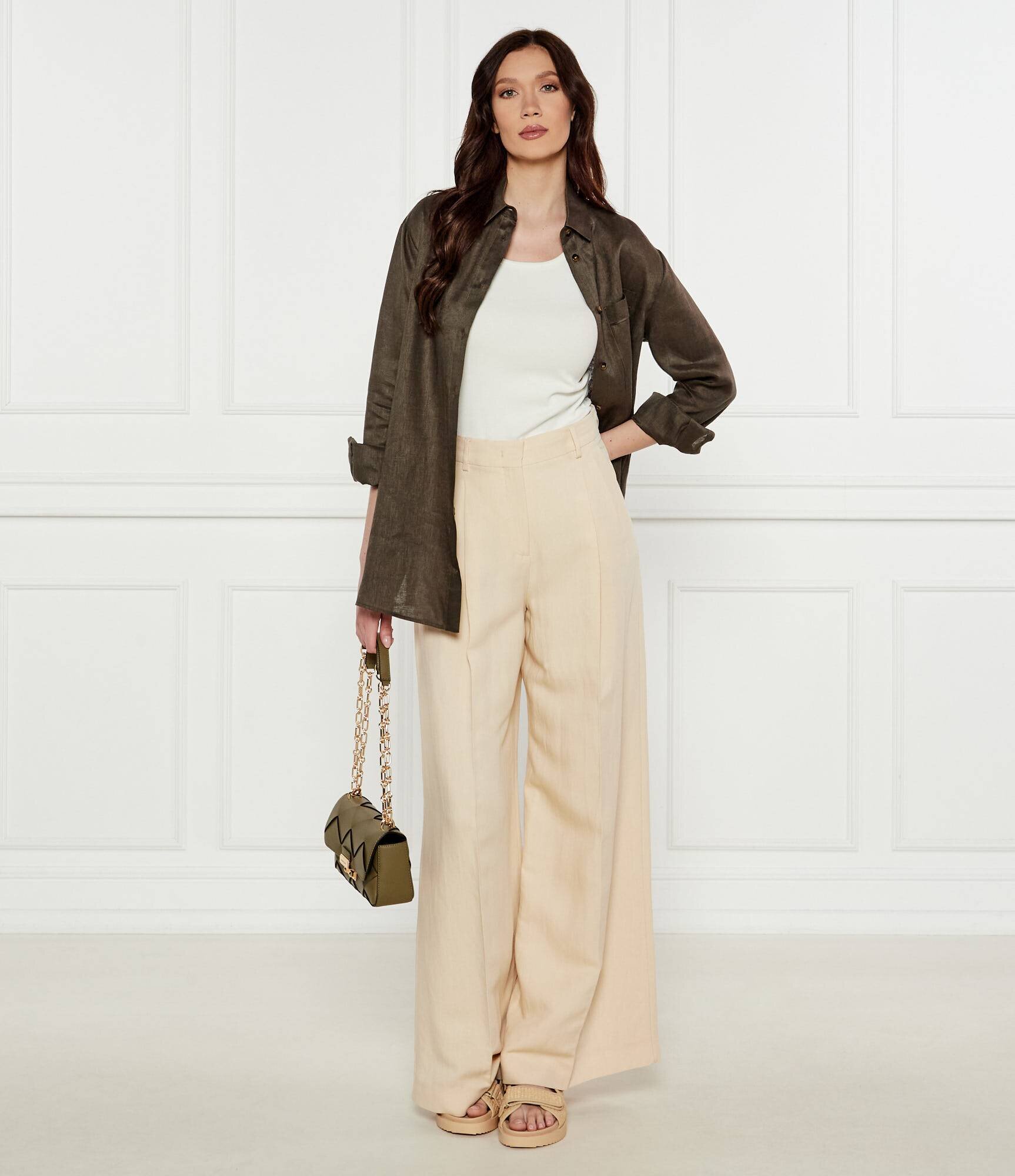 Weekend MaxMara Pantaloni VELIERO | Relaxed fit | cu adaos de in