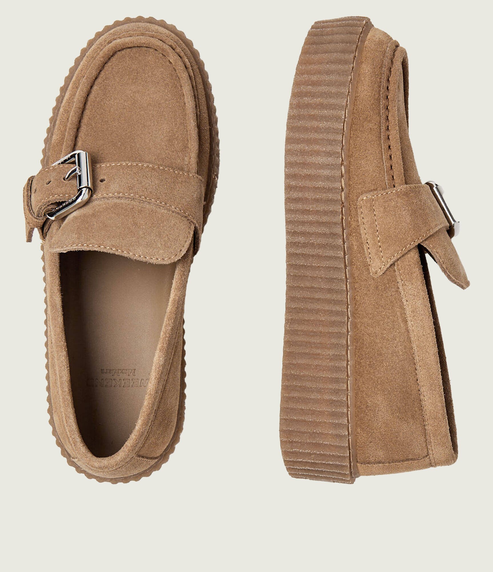 Weekend MaxMara Pantofi loafer Wkanavetta | piele întoarsă