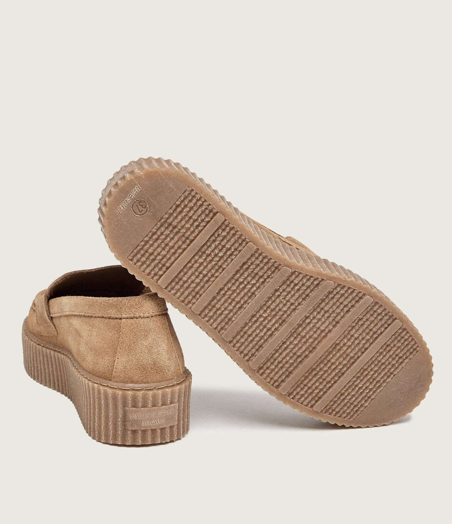 Weekend MaxMara Pantofi loafer Wkanavetta | piele întoarsă