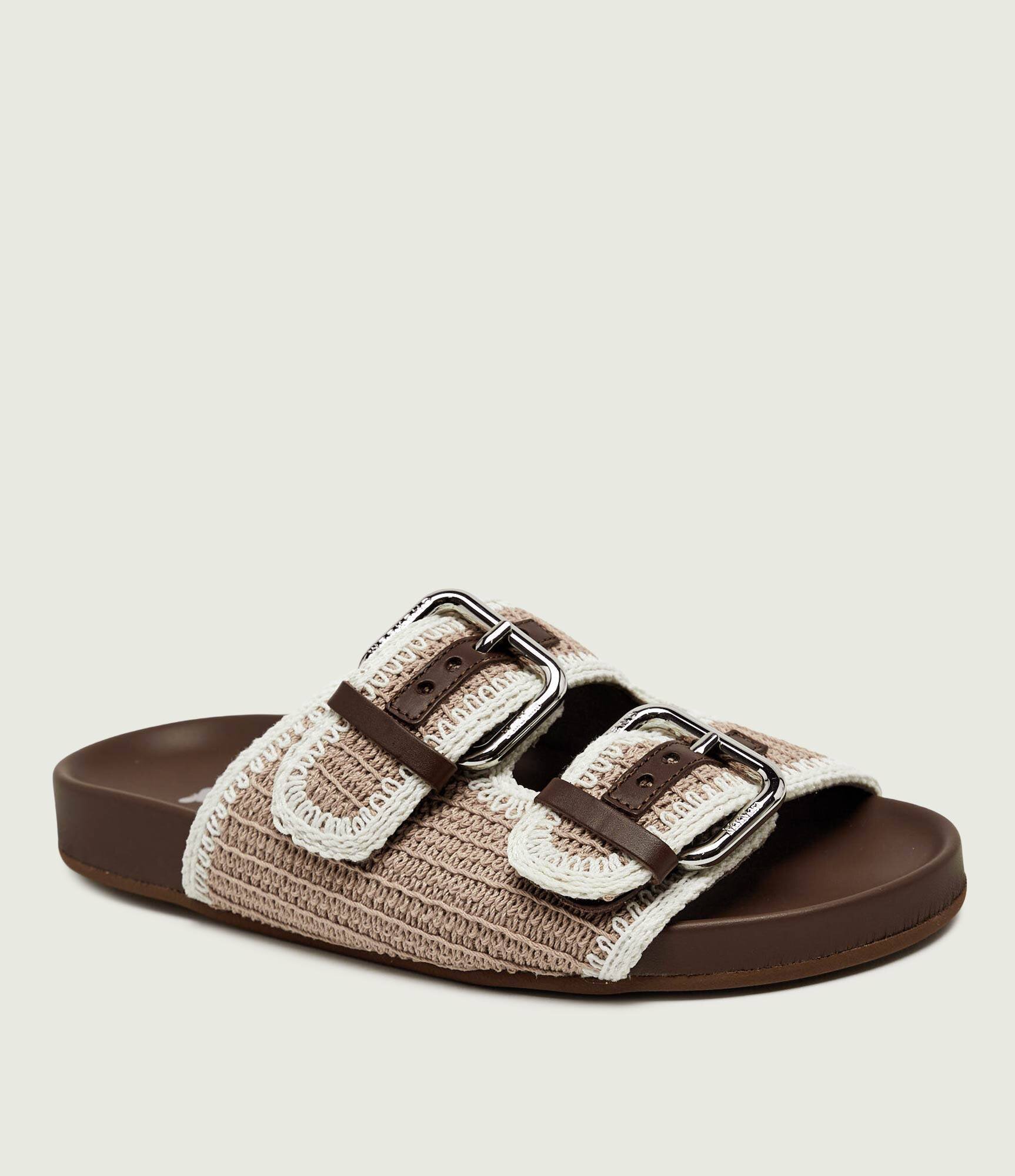 Weekend MaxMara Șlapi WKABONITO cu adaos de piele