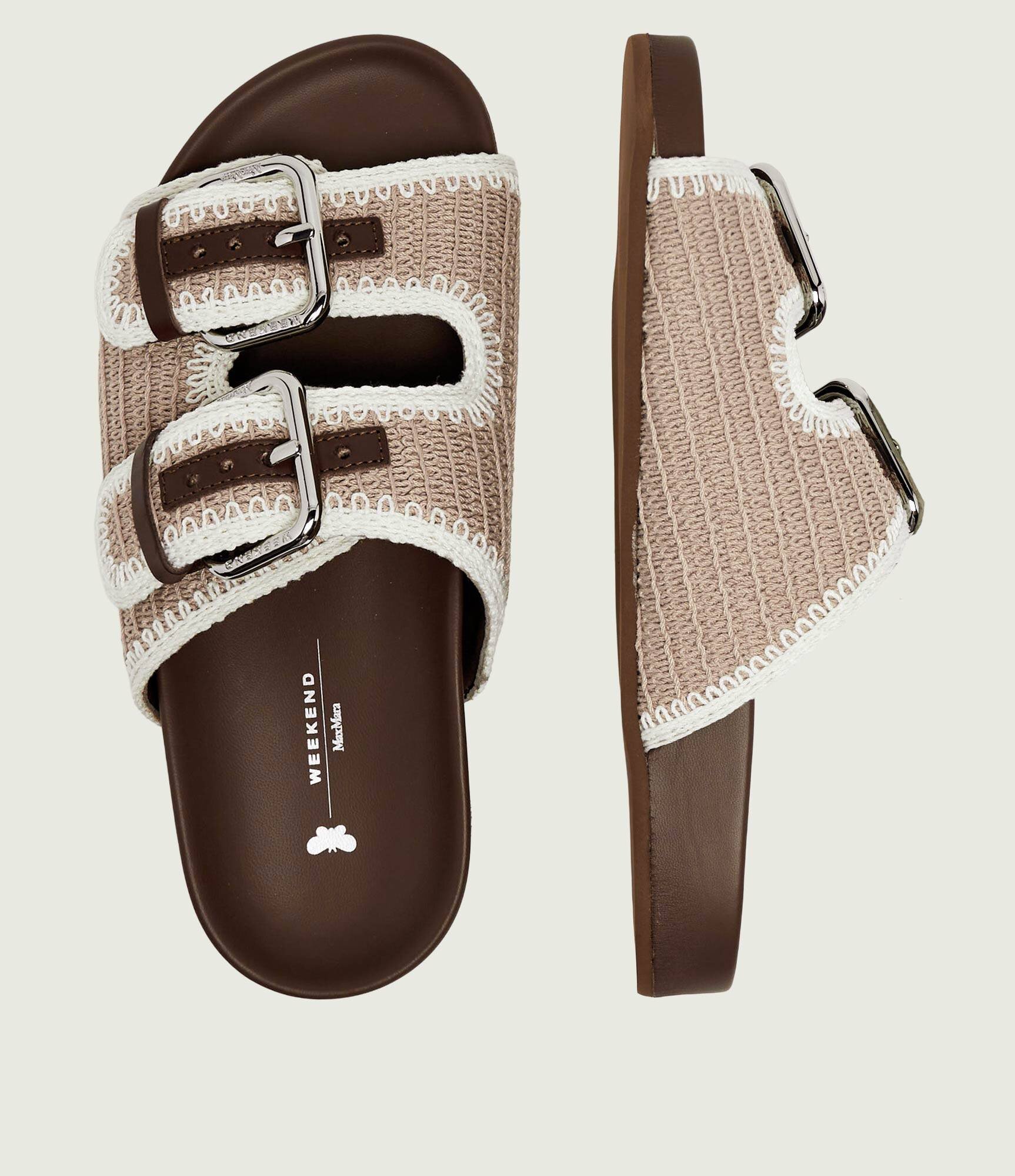 Weekend MaxMara Șlapi WKABONITO cu adaos de piele