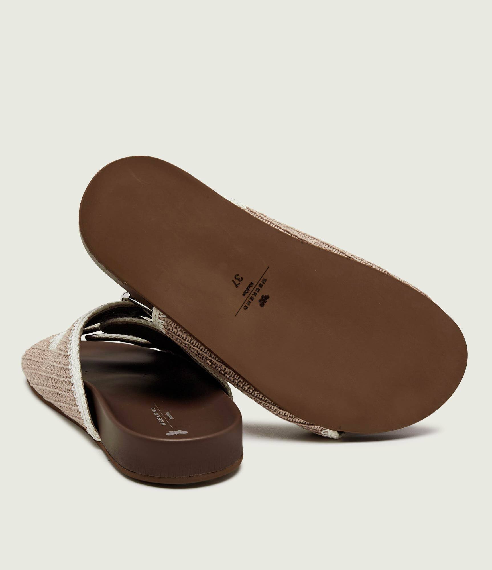 Weekend MaxMara Șlapi WKABONITO cu adaos de piele