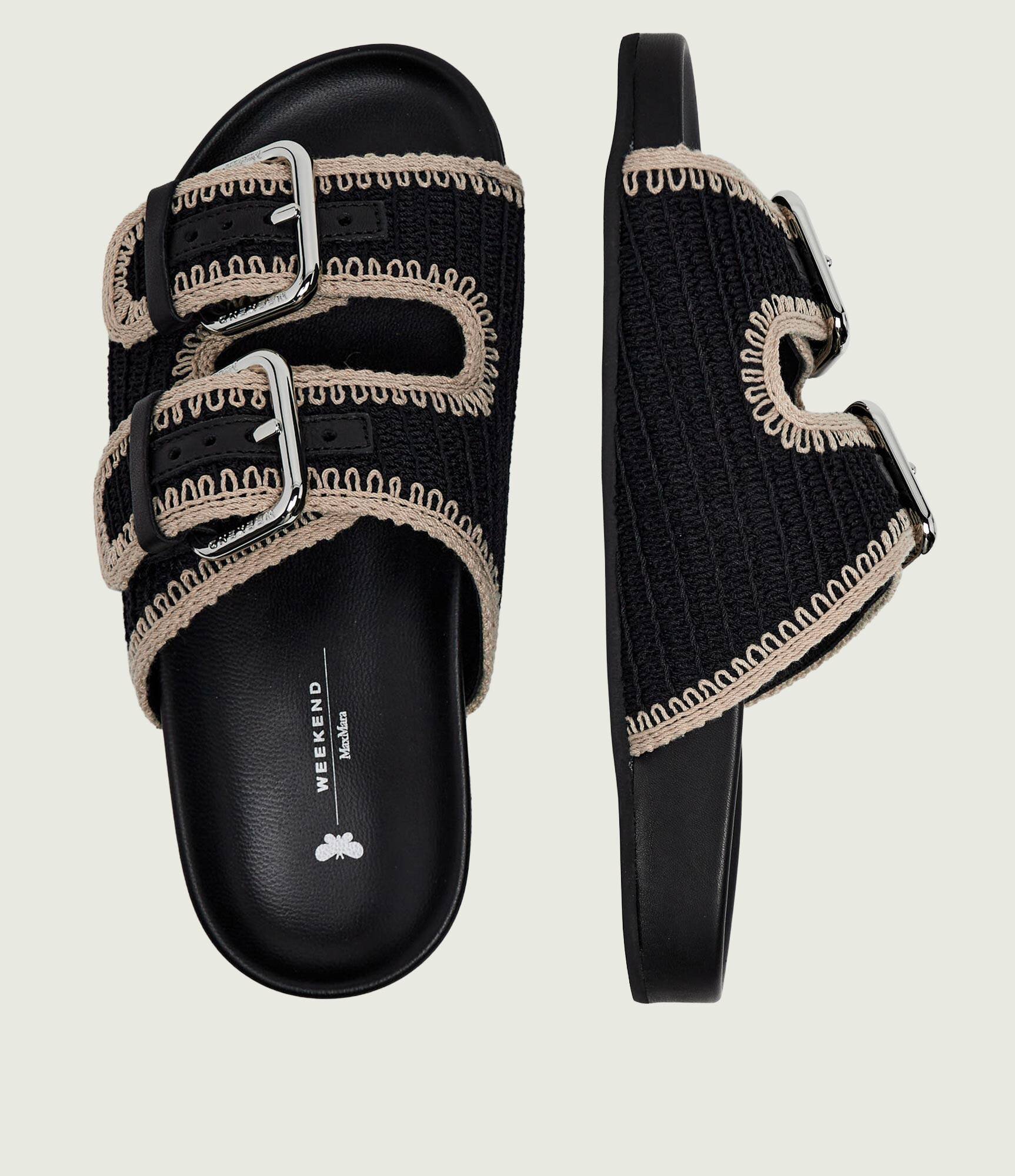 Weekend MaxMara Șlapi WKABONITO cu adaos de piele