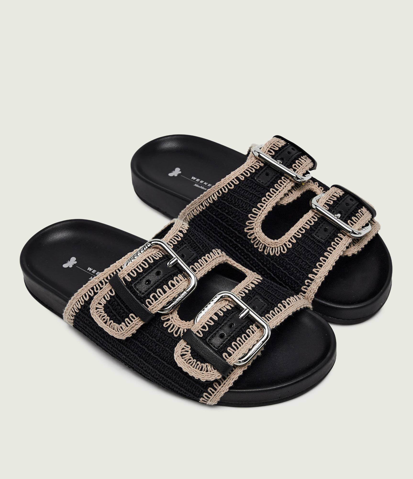 Weekend MaxMara Șlapi WKABONITO cu adaos de piele