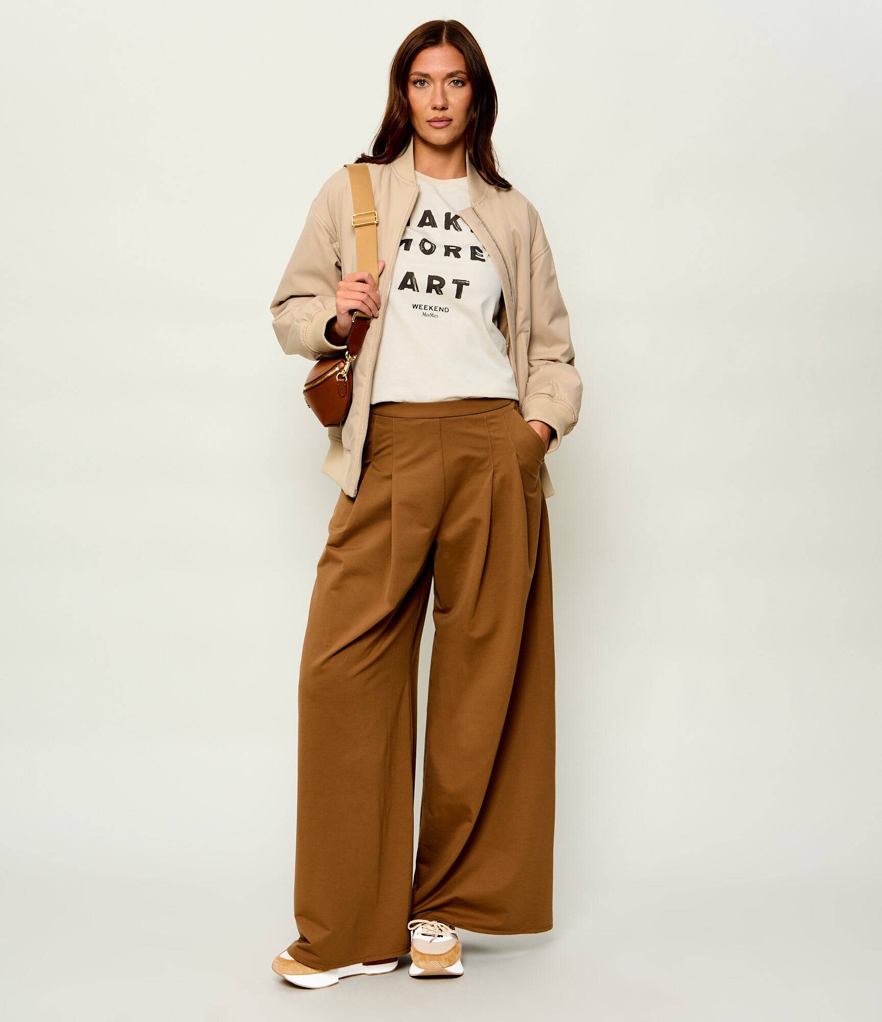 Weekend MaxMara Sneakers Wkazambra | piele întoarsă