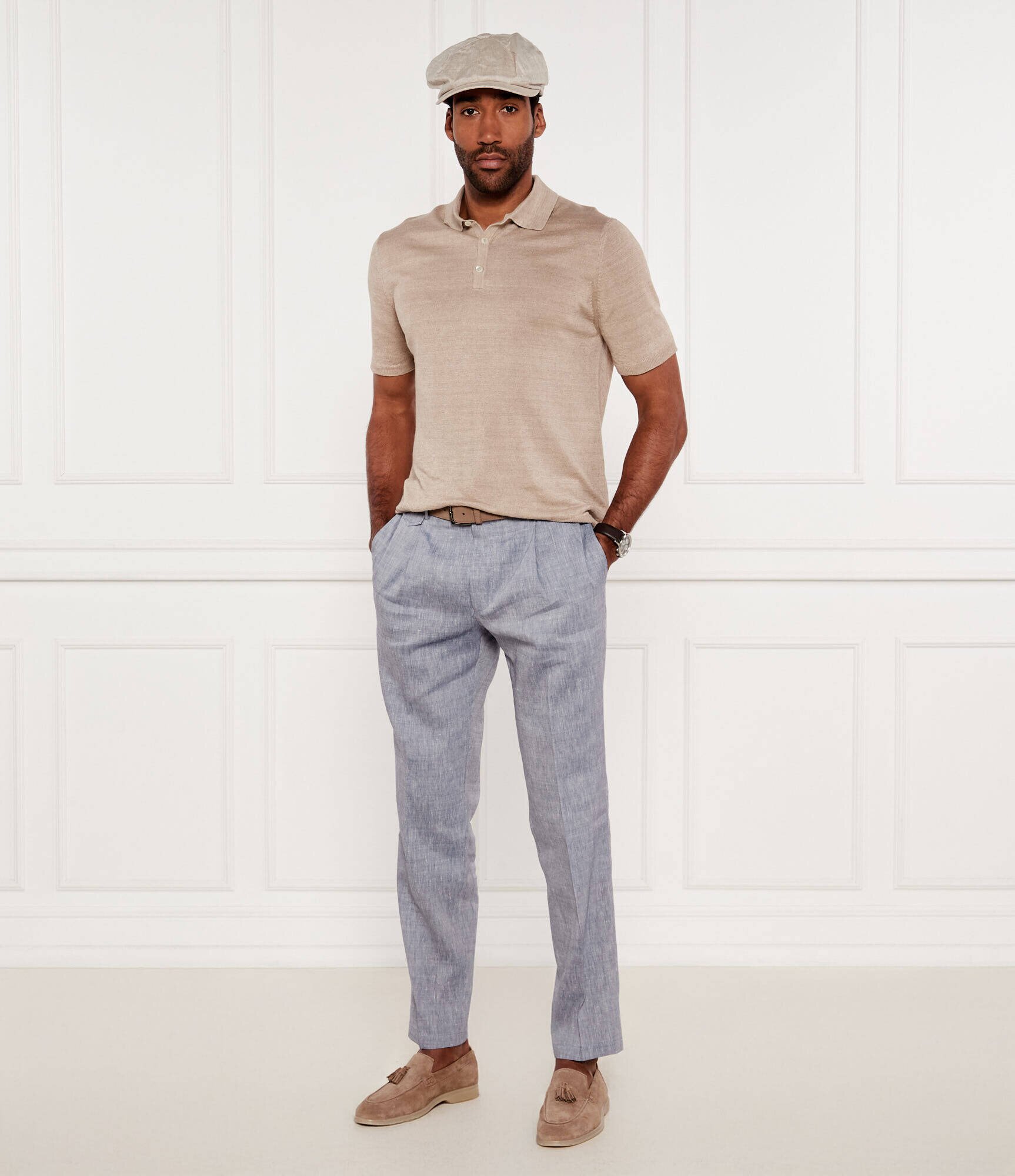 Windsor De in pantaloni chino Silvi | Shaped fit cu adaos de lână