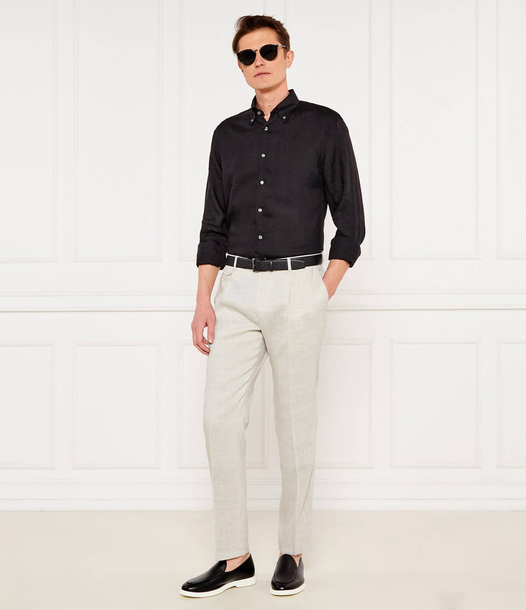 Windsor De in pantaloni chino Silvi | Shaped fit cu adaos de lână