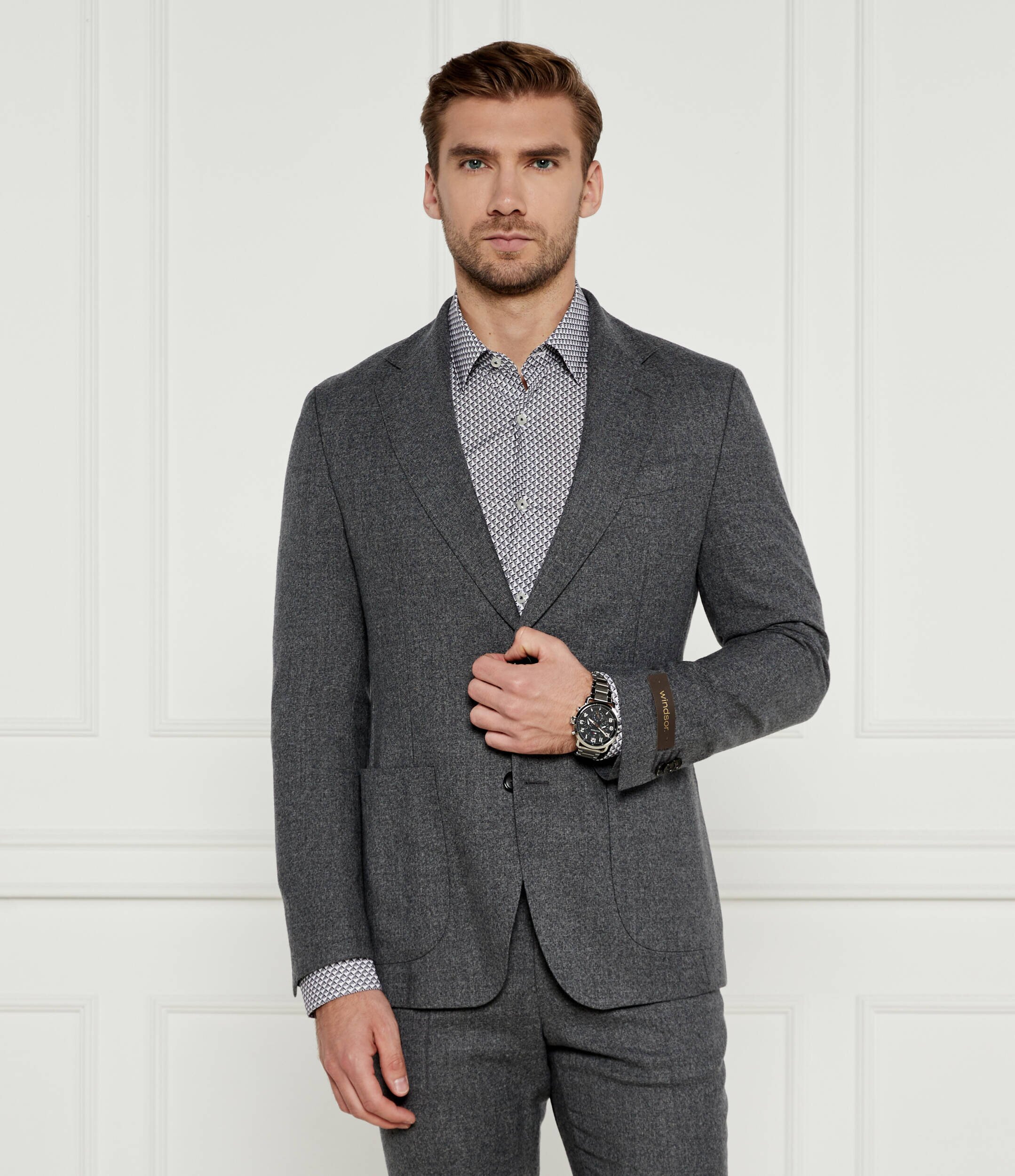 Windsor De lână sacou Travel | Slim Fit