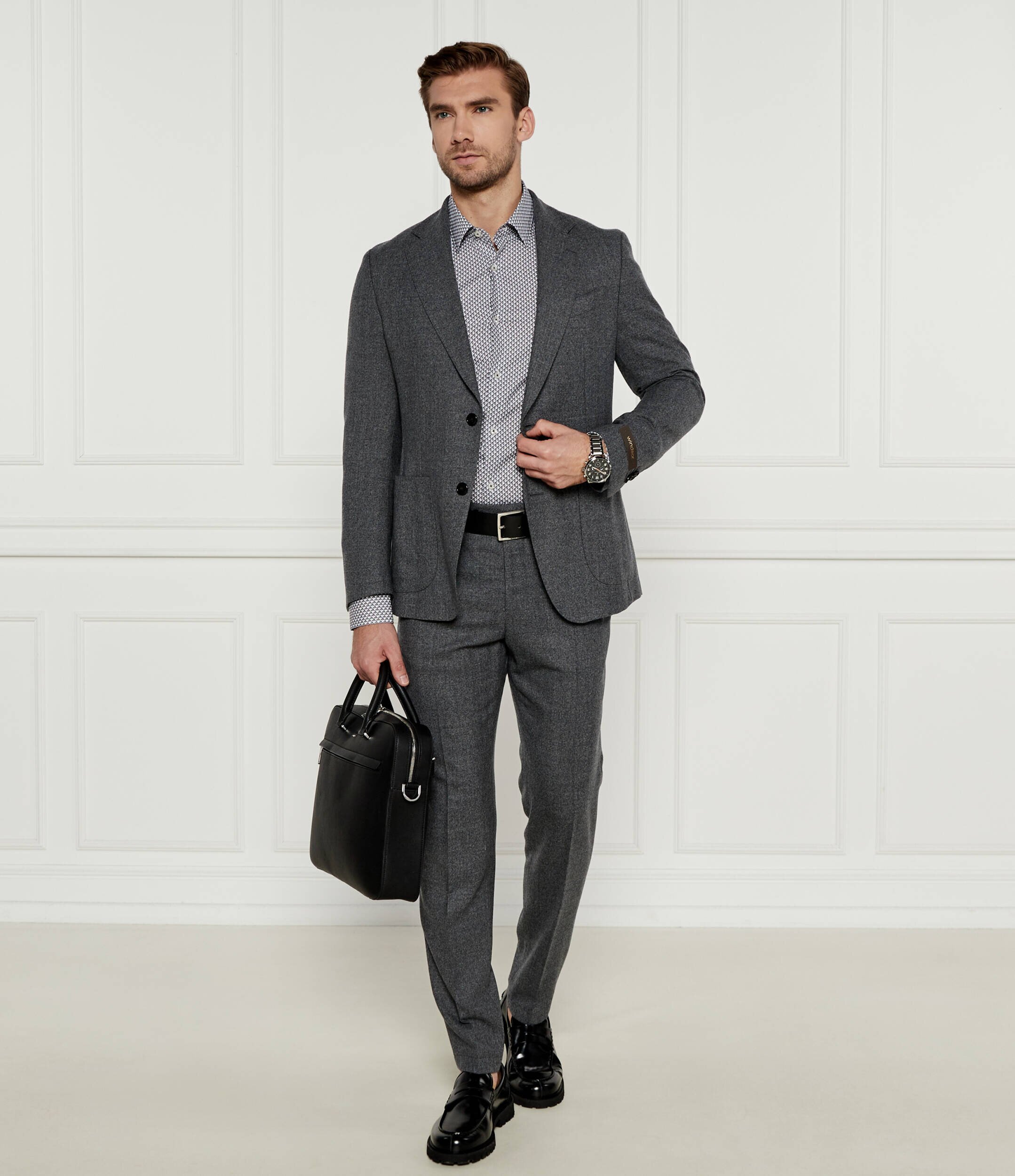 Windsor De lână sacou Travel | Slim Fit
