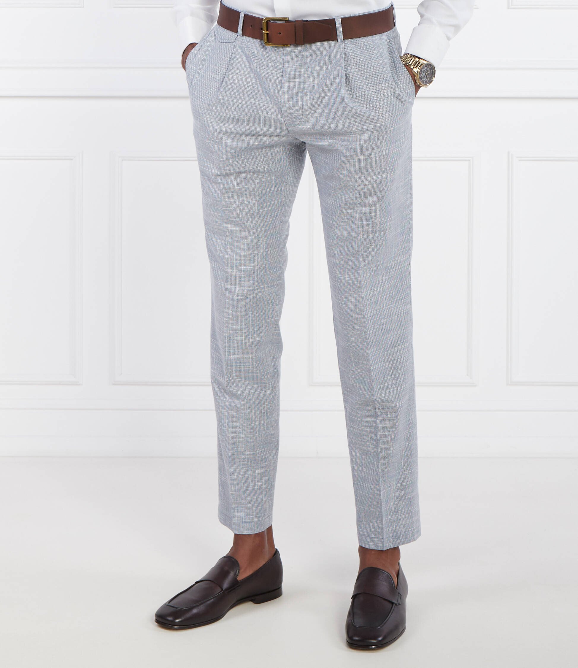 Windsor Pantaloni 13 Silvi | Shaped fit cu adaos de lână
