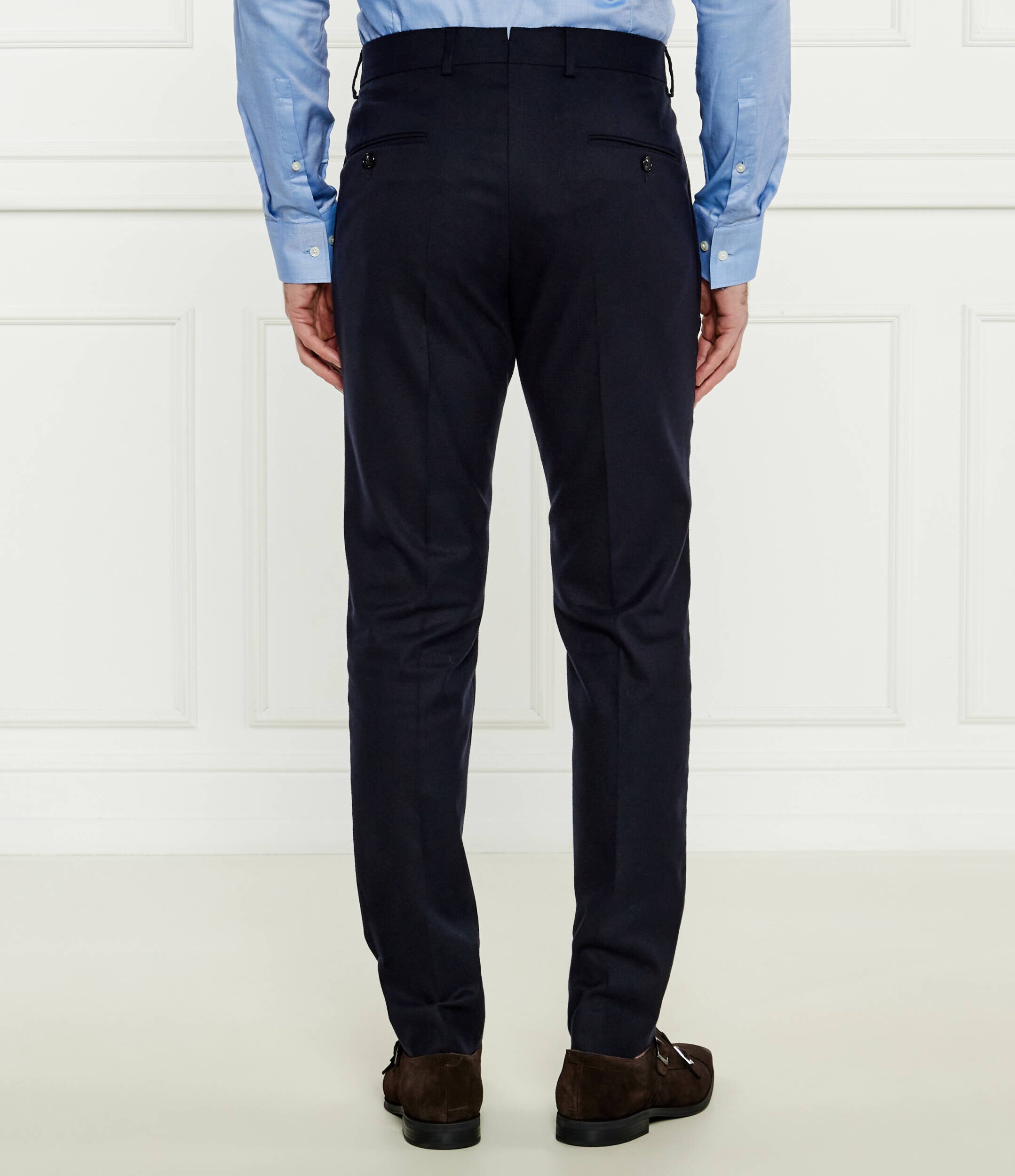 Windsor Pantaloni chino 13 Santios | Shaped fit cu adaos de lână