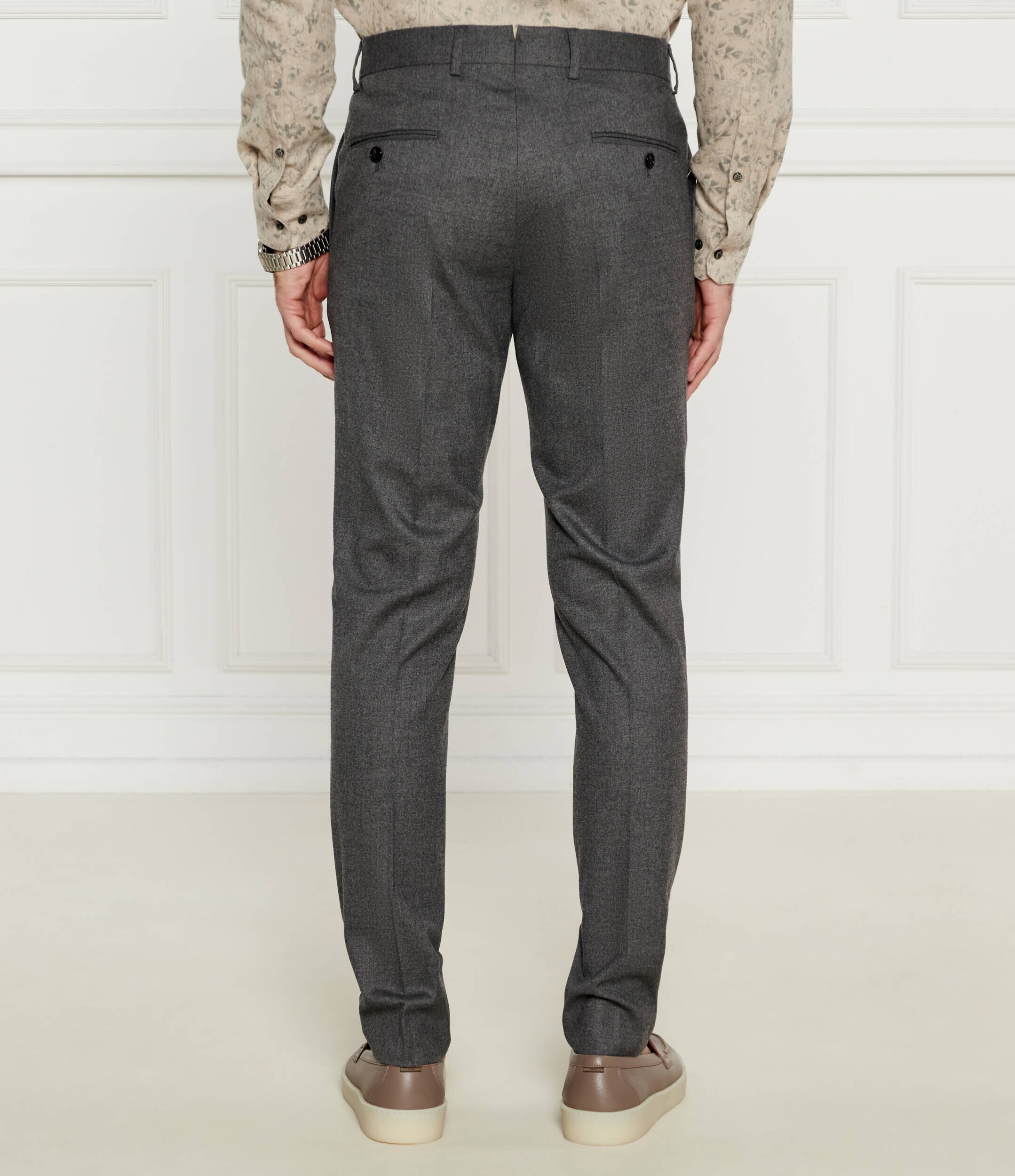 Windsor Pantaloni chino 13 Santios | Shaped fit cu adaos de lână
