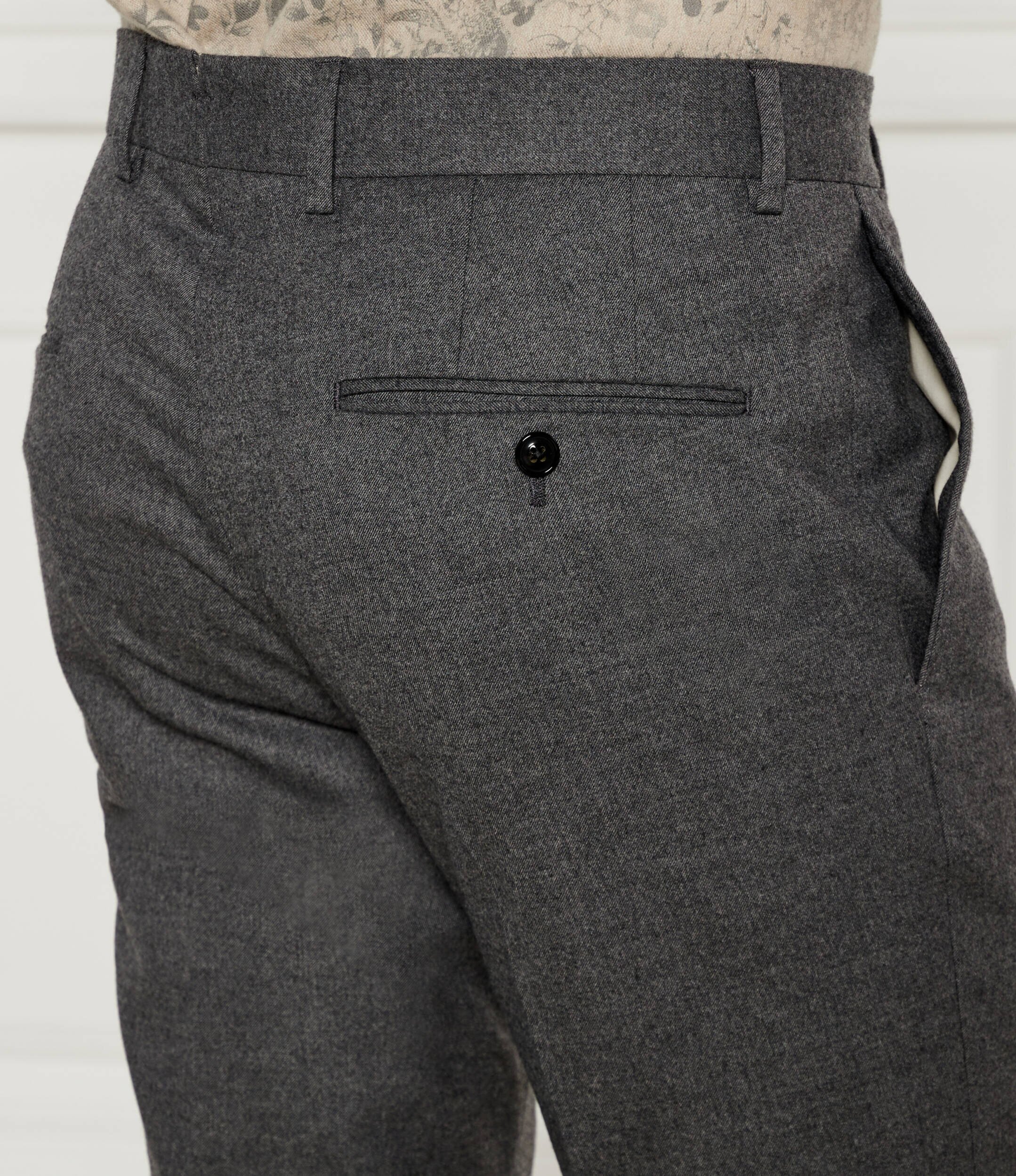 Windsor Pantaloni chino 13 Santios | Shaped fit cu adaos de lână