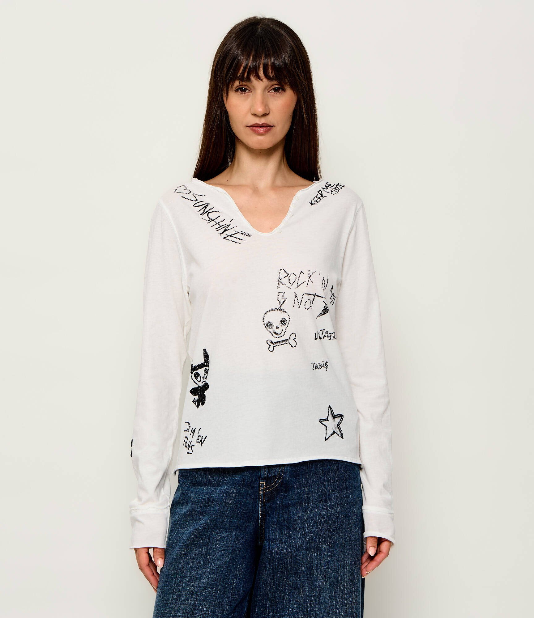 Zadig&Voltaire Bluză Happy Henley | regular fit