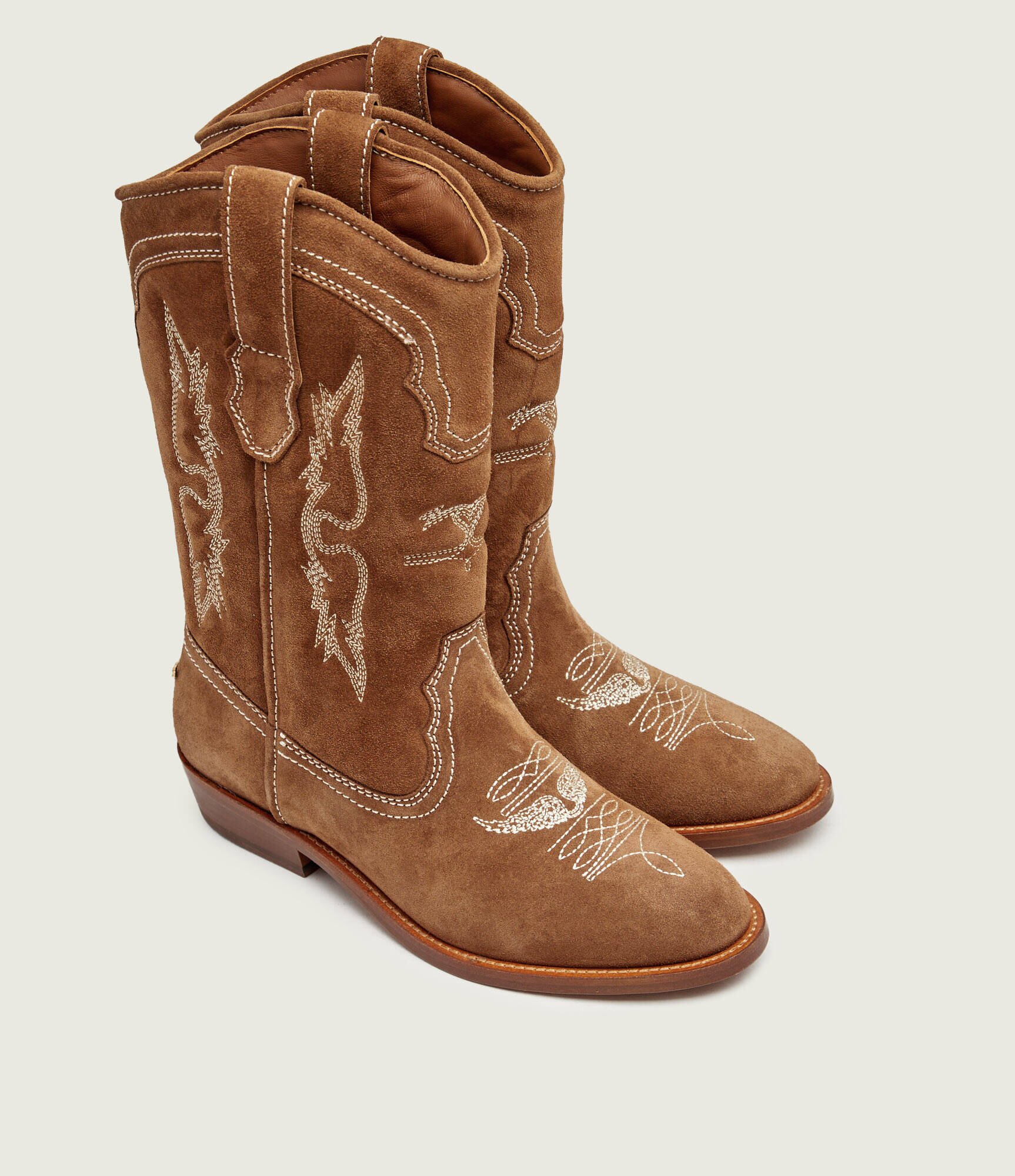Zadig&Voltaire Cizme cowboy Western Tex | piele întoarsă