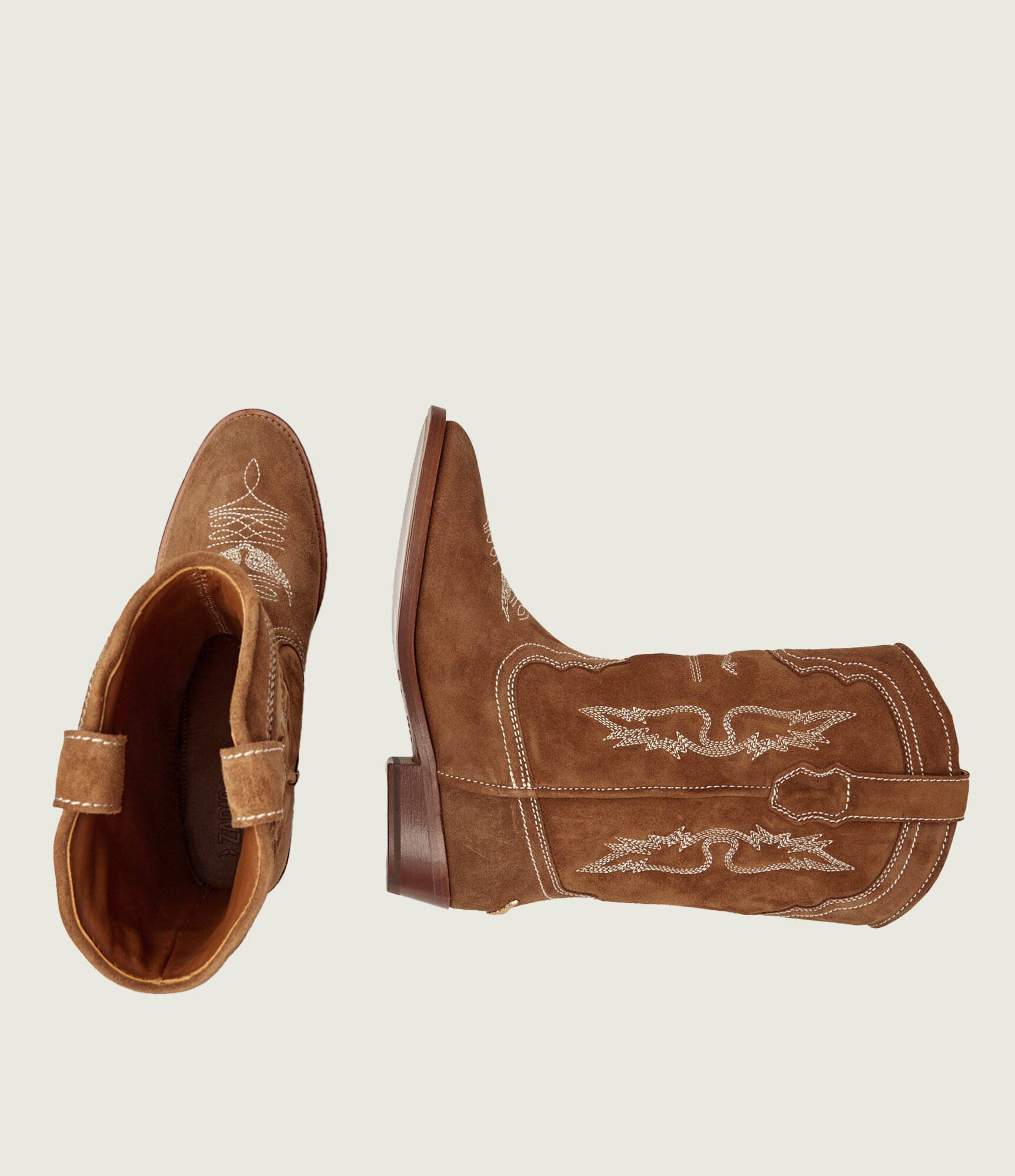 Zadig&Voltaire Cizme cowboy Western Tex | piele întoarsă