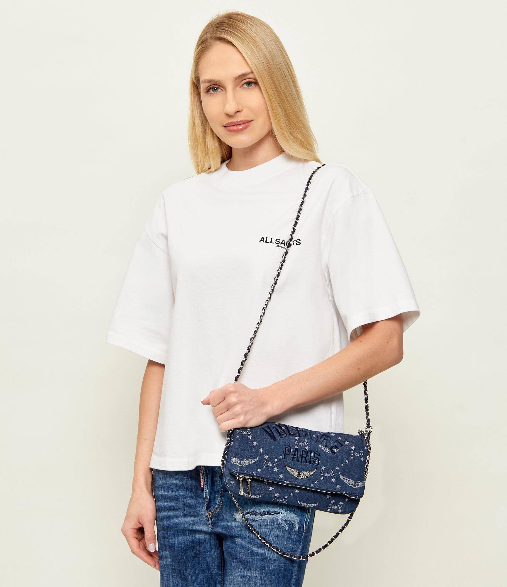 Zadig&Voltaire De blugi geantă pe umăr ROCK DENIM MONOGRAM