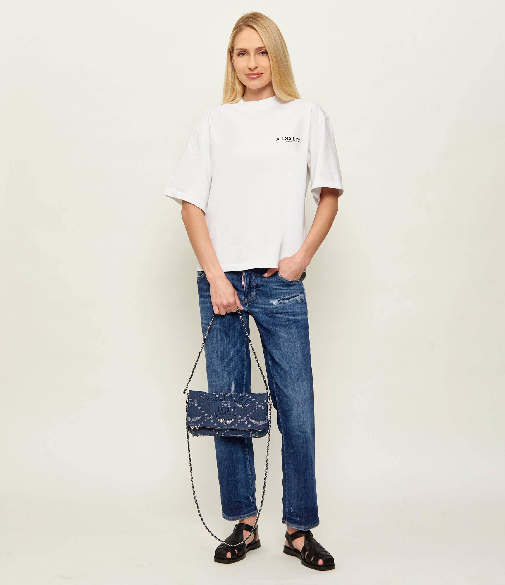 Zadig&Voltaire De blugi geantă pe umăr ROCK DENIM MONOGRAM