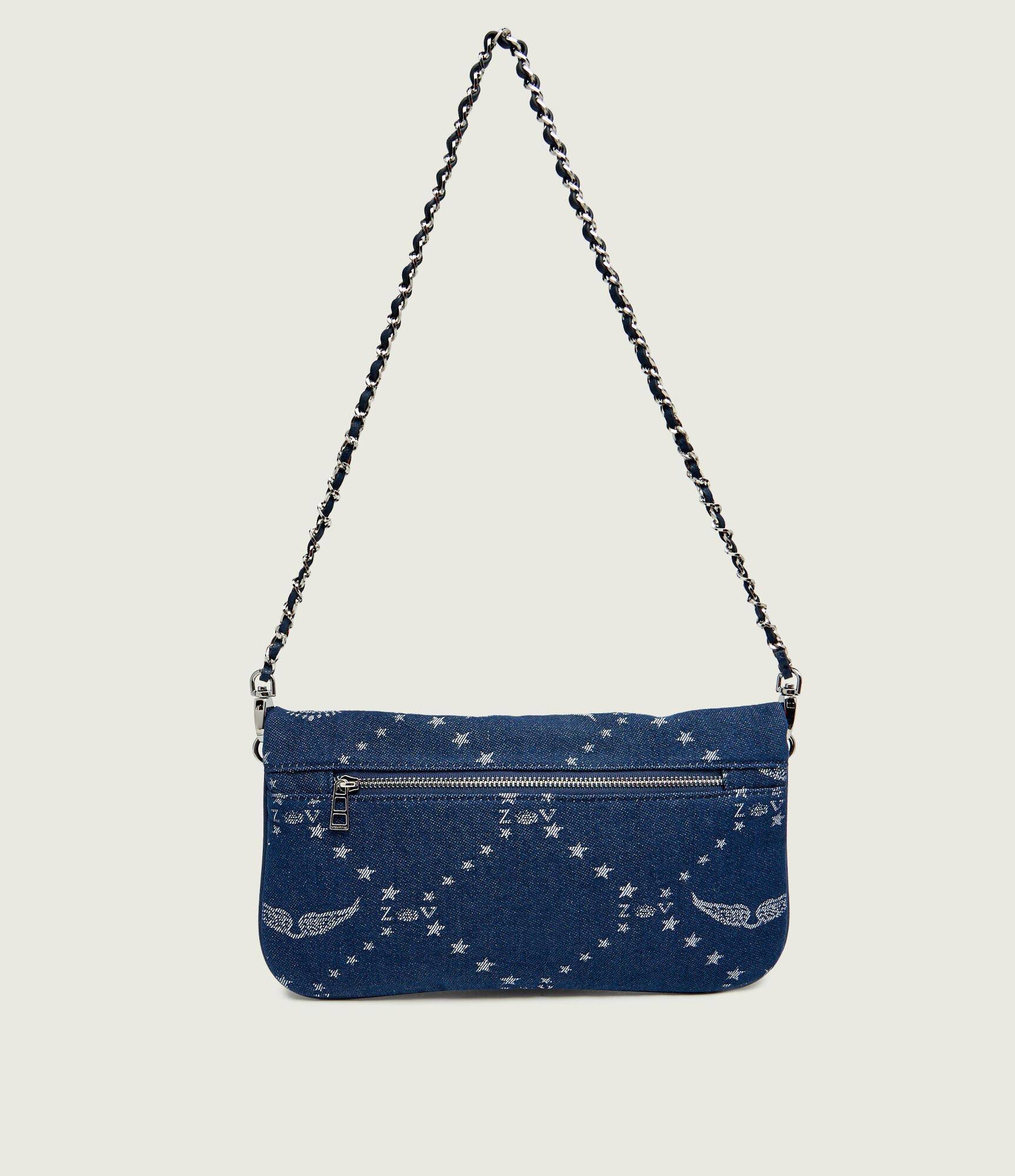 Zadig&Voltaire De blugi geantă pe umăr ROCK DENIM MONOGRAM