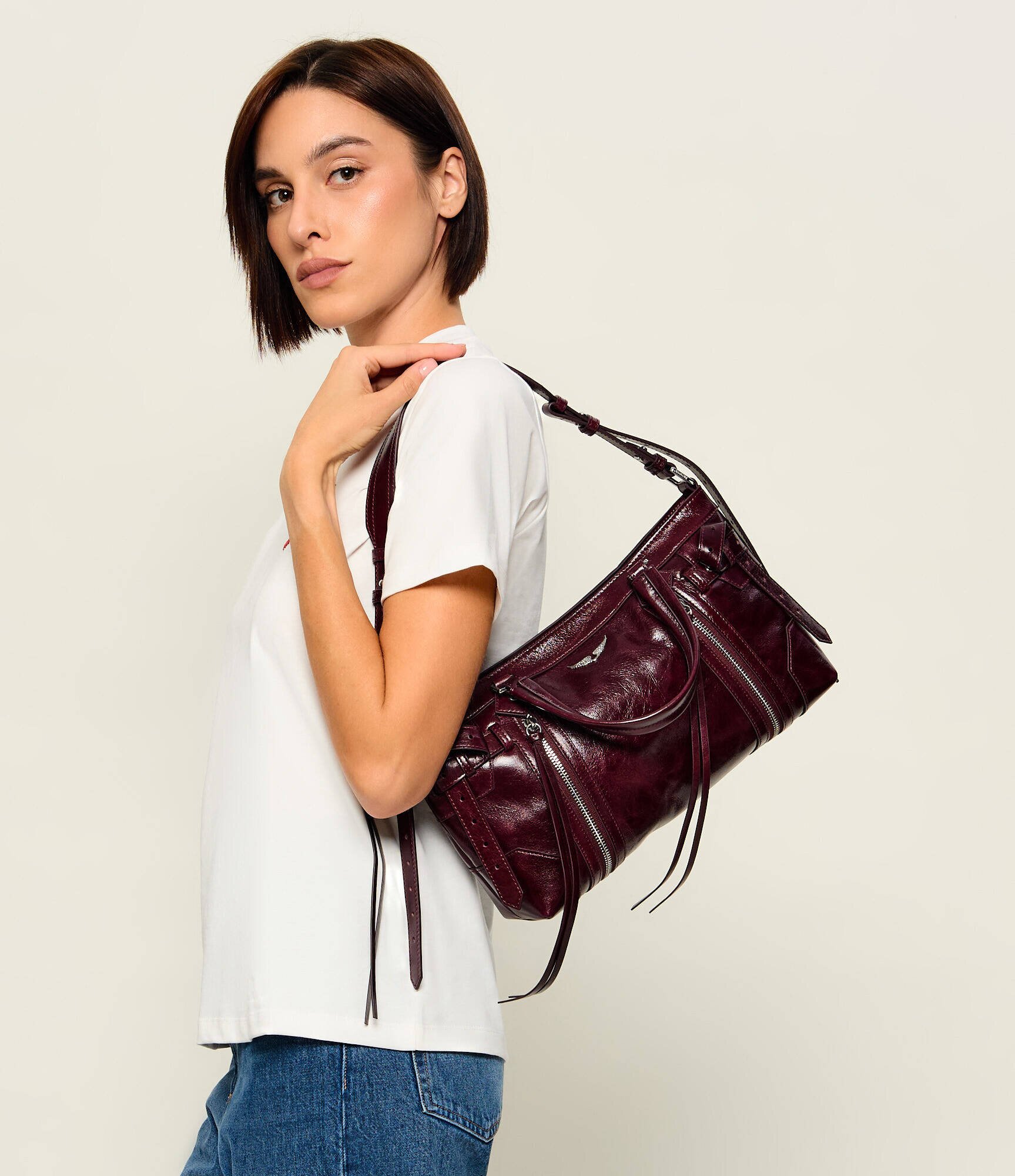 Zadig&Voltaire De piele cufăr Madison Small Vintage