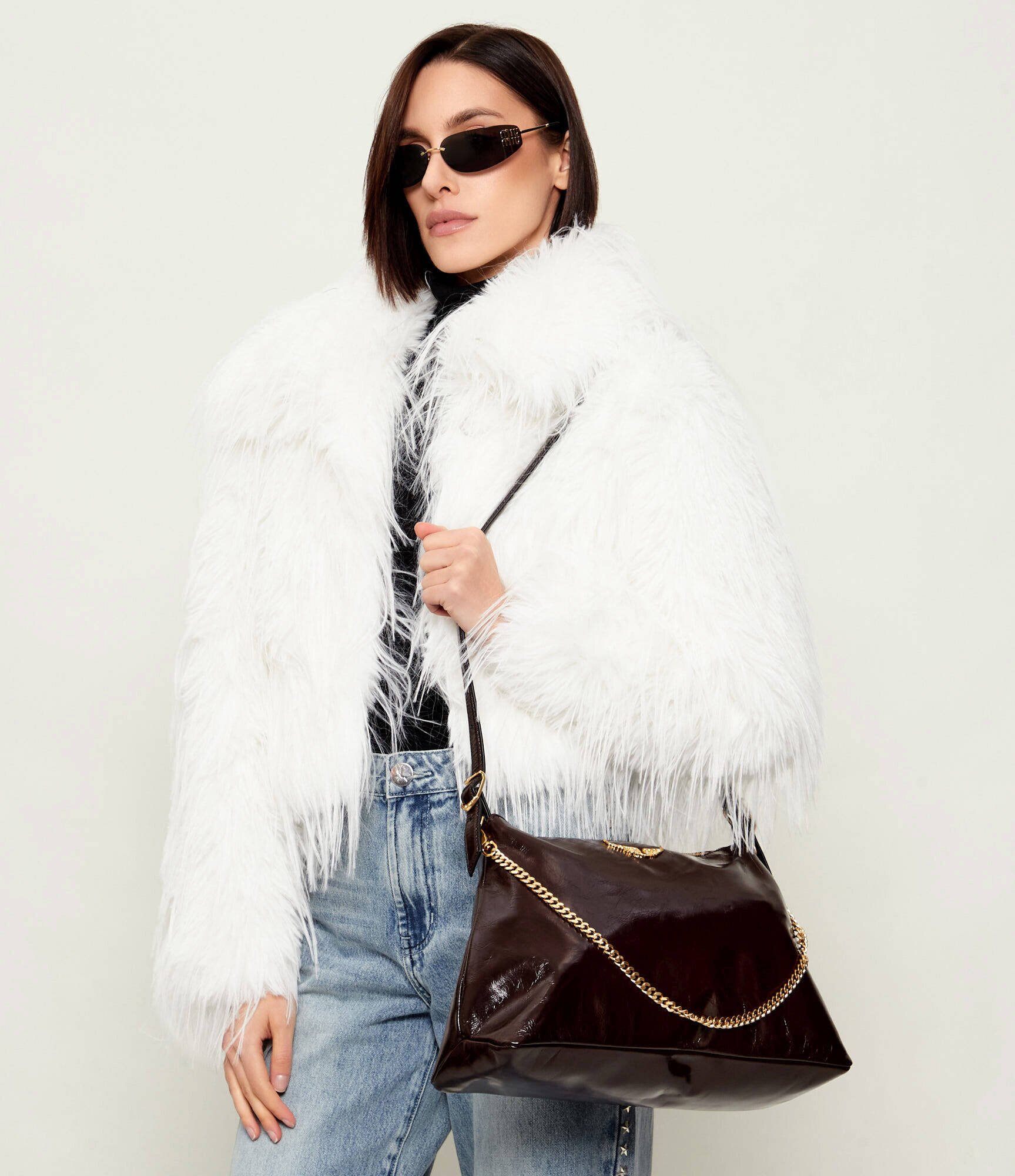 Zadig&Voltaire De piele geantă pe umăr JIM VINTAGE