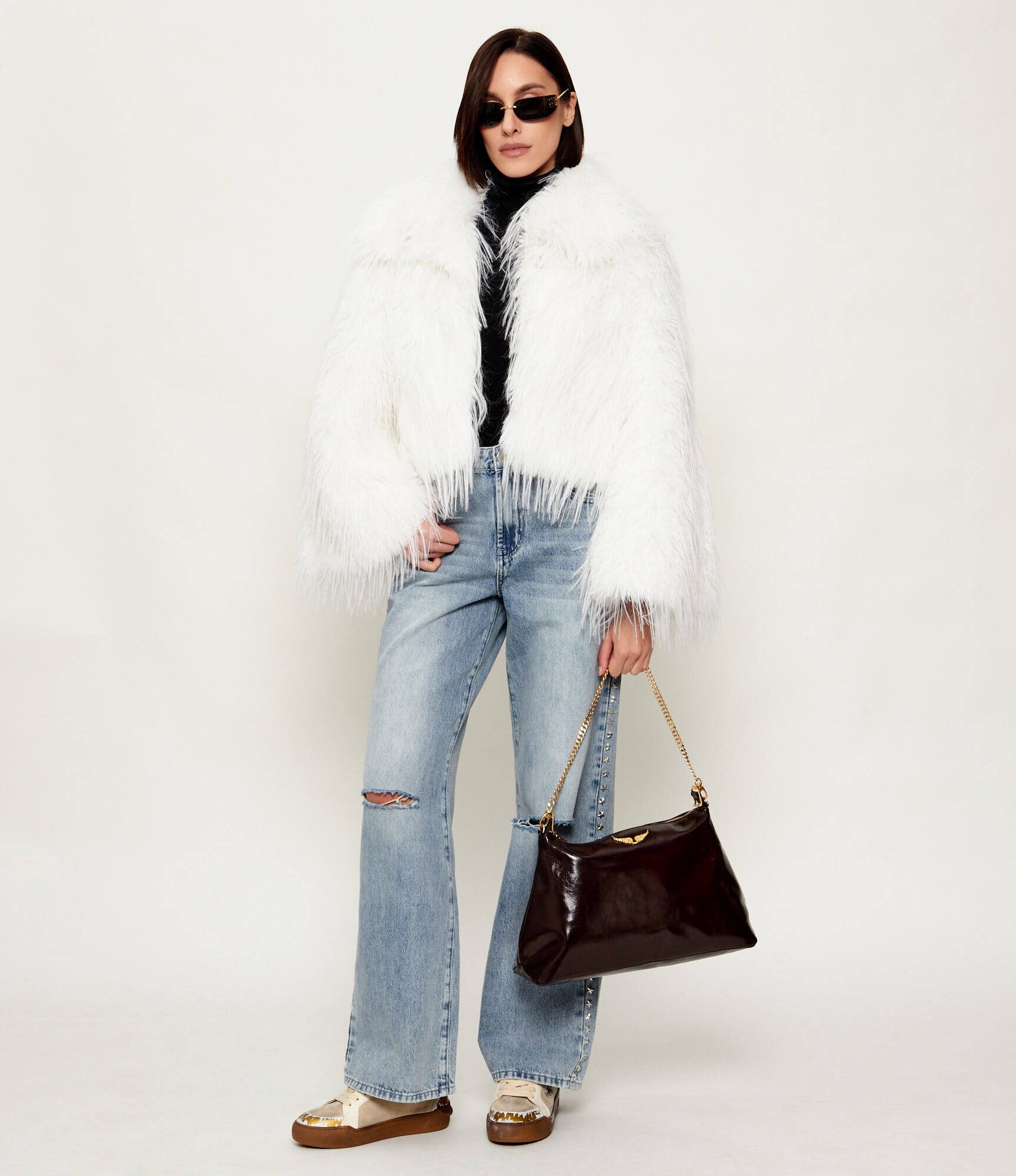 Zadig&Voltaire De piele geantă pe umăr JIM VINTAGE