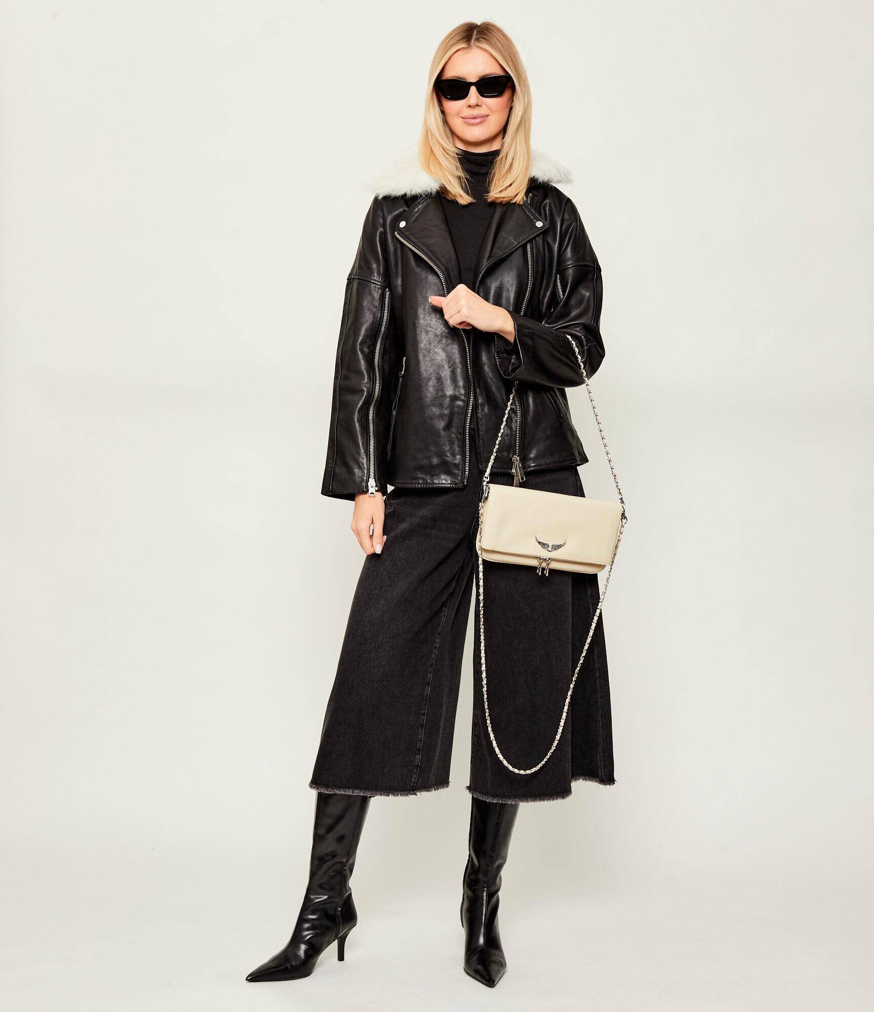 Zadig&Voltaire De piele geantă pe umăr ROCK