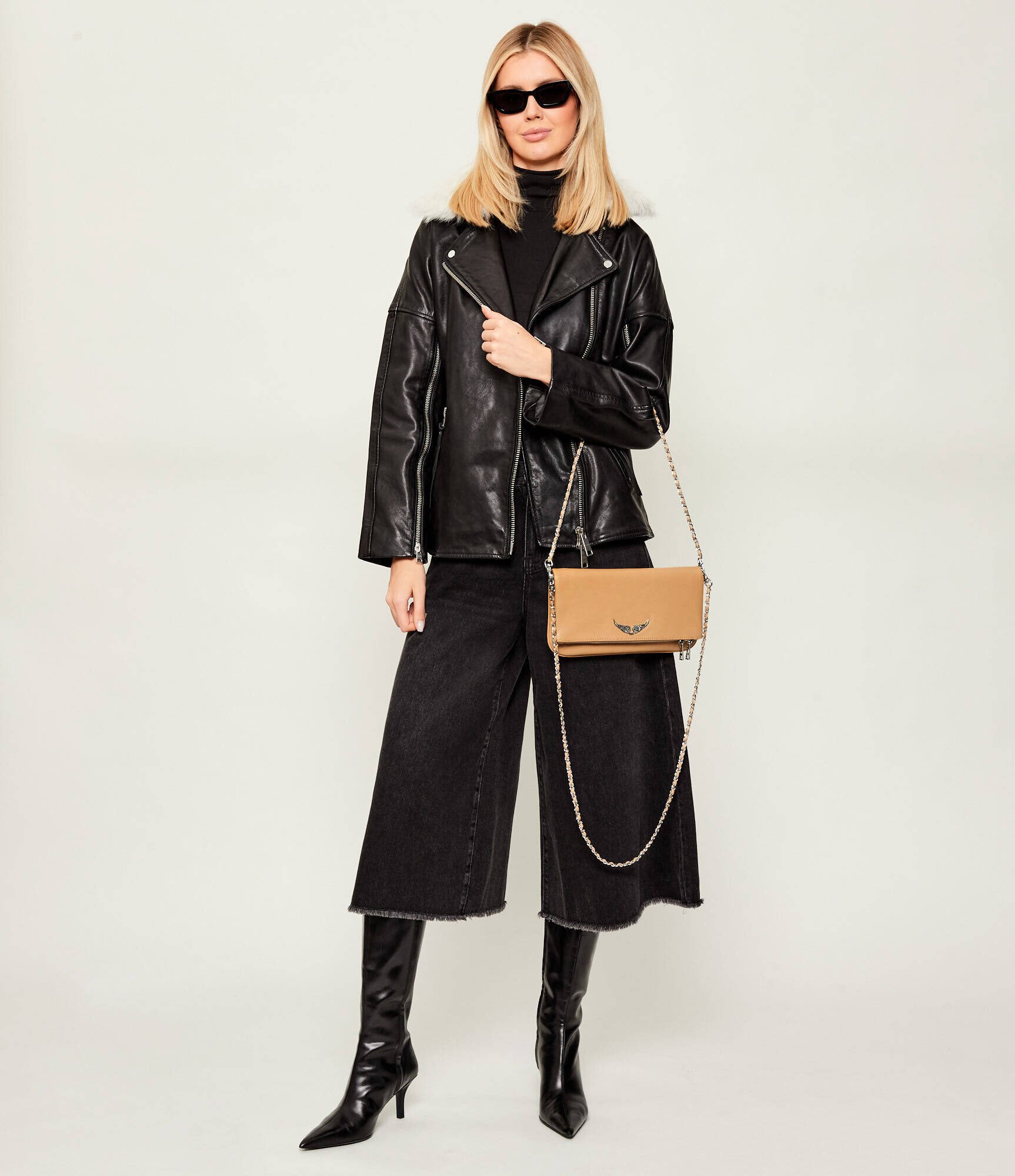 Zadig&Voltaire De piele geantă pe umăr ROCK