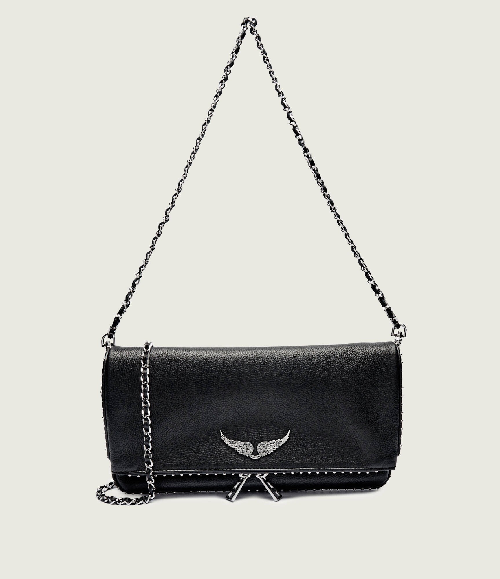 Zadig&Voltaire De piele geantă pe umăr ROCK GRAINED